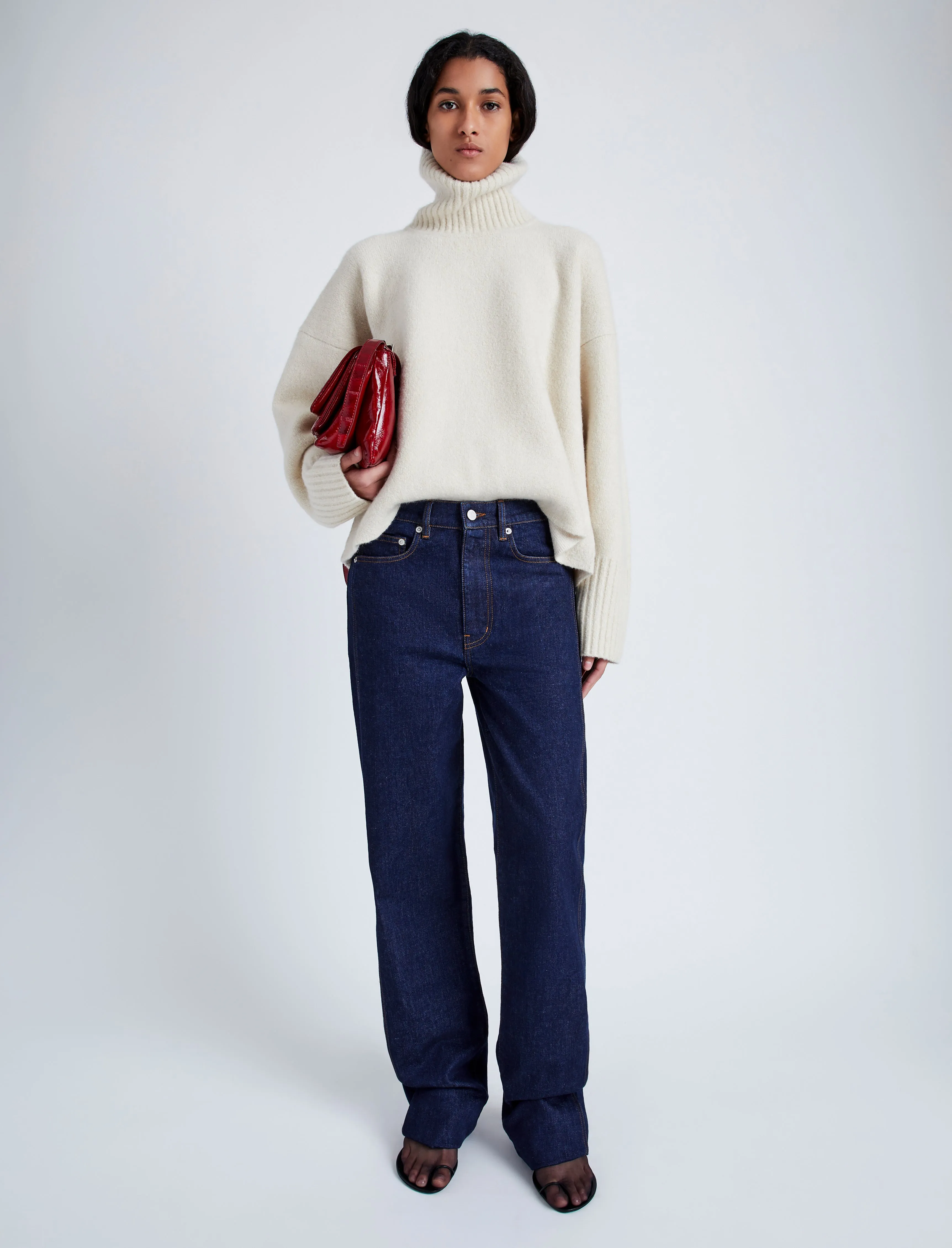 Sandra Turtleneck Sweater in Lofty Eco Cashmere sold by Proenza Schouler product image thumbnail 3