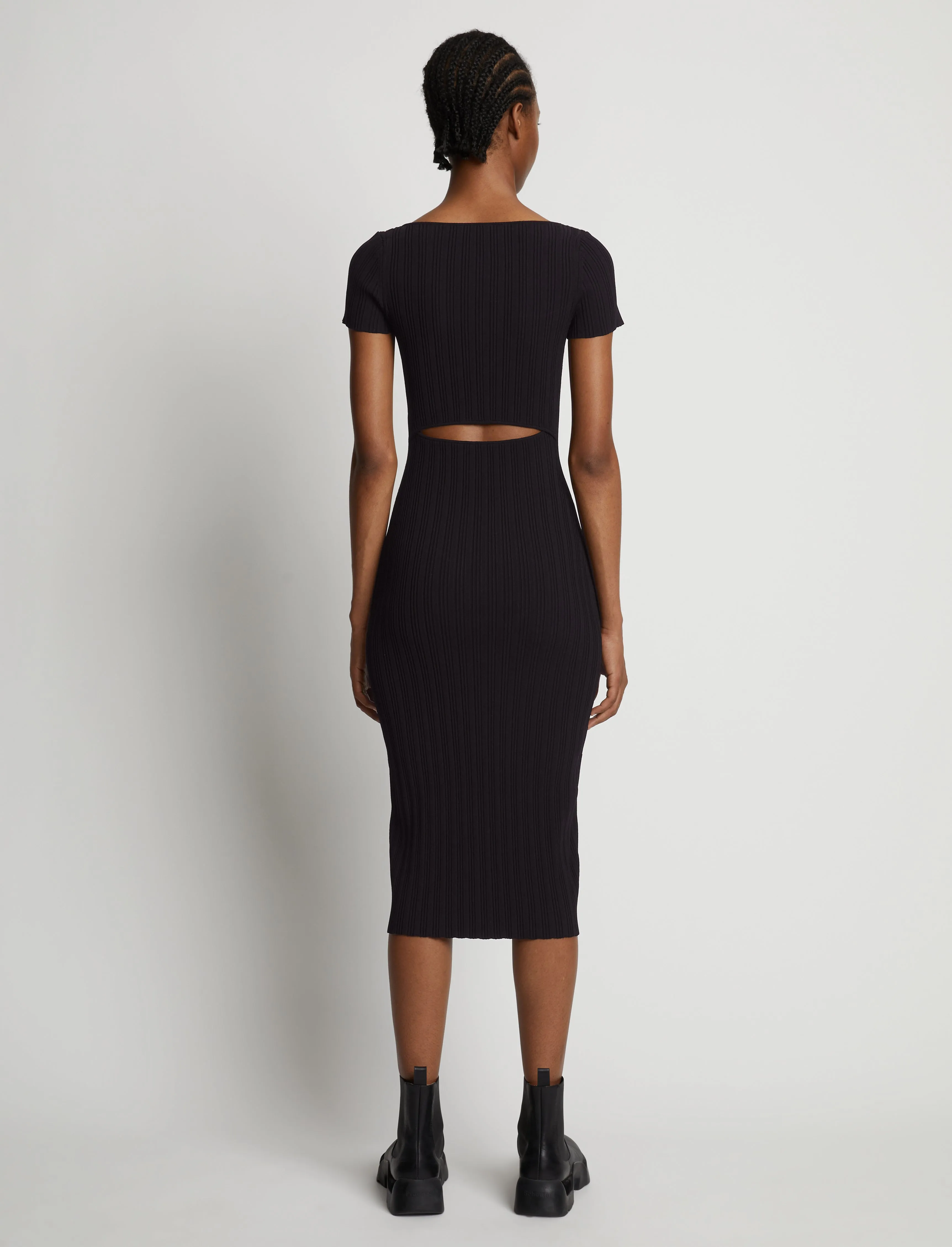 Rib Knit Short Sleeve Dress sold by Proenza Schouler product image thumbnail 4