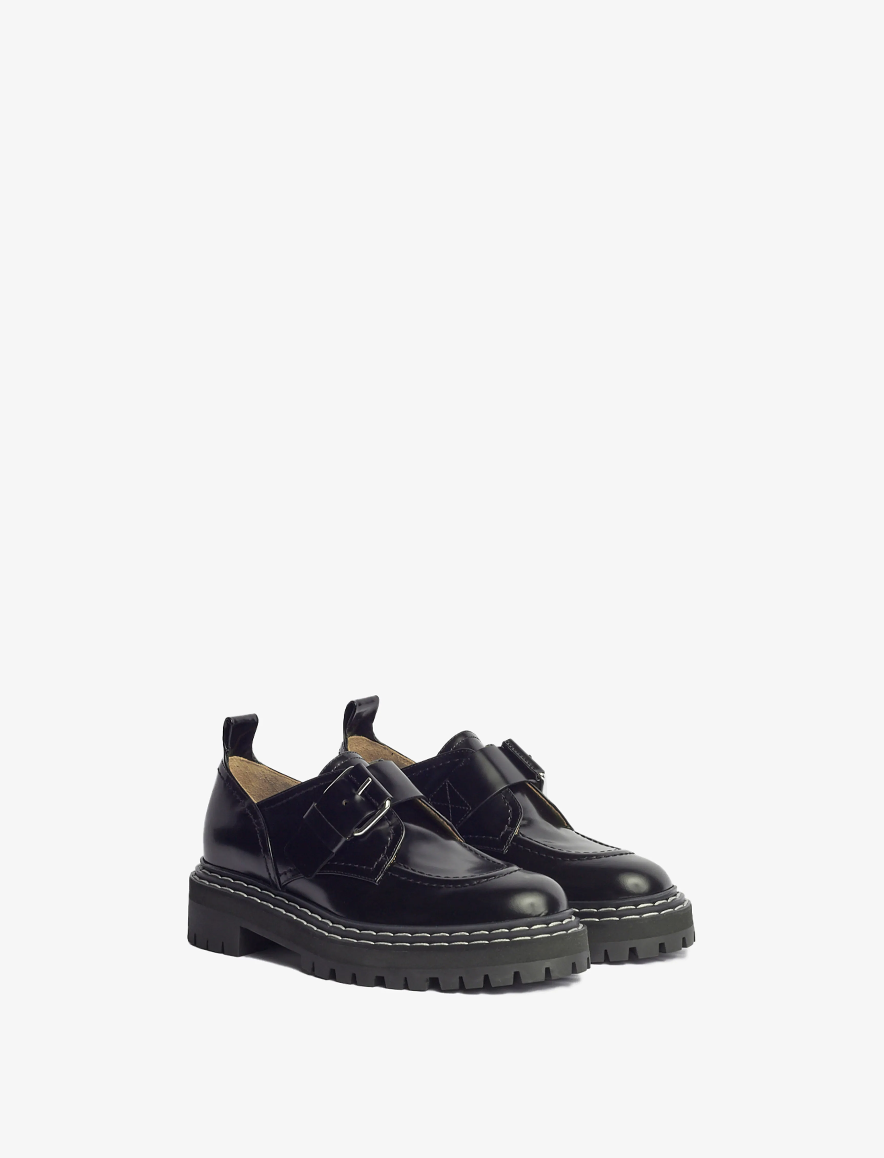 Lug Sole Buckle Oxfords in Spazzolato Leather sold by Proenza Schouler product image thumbnail 2