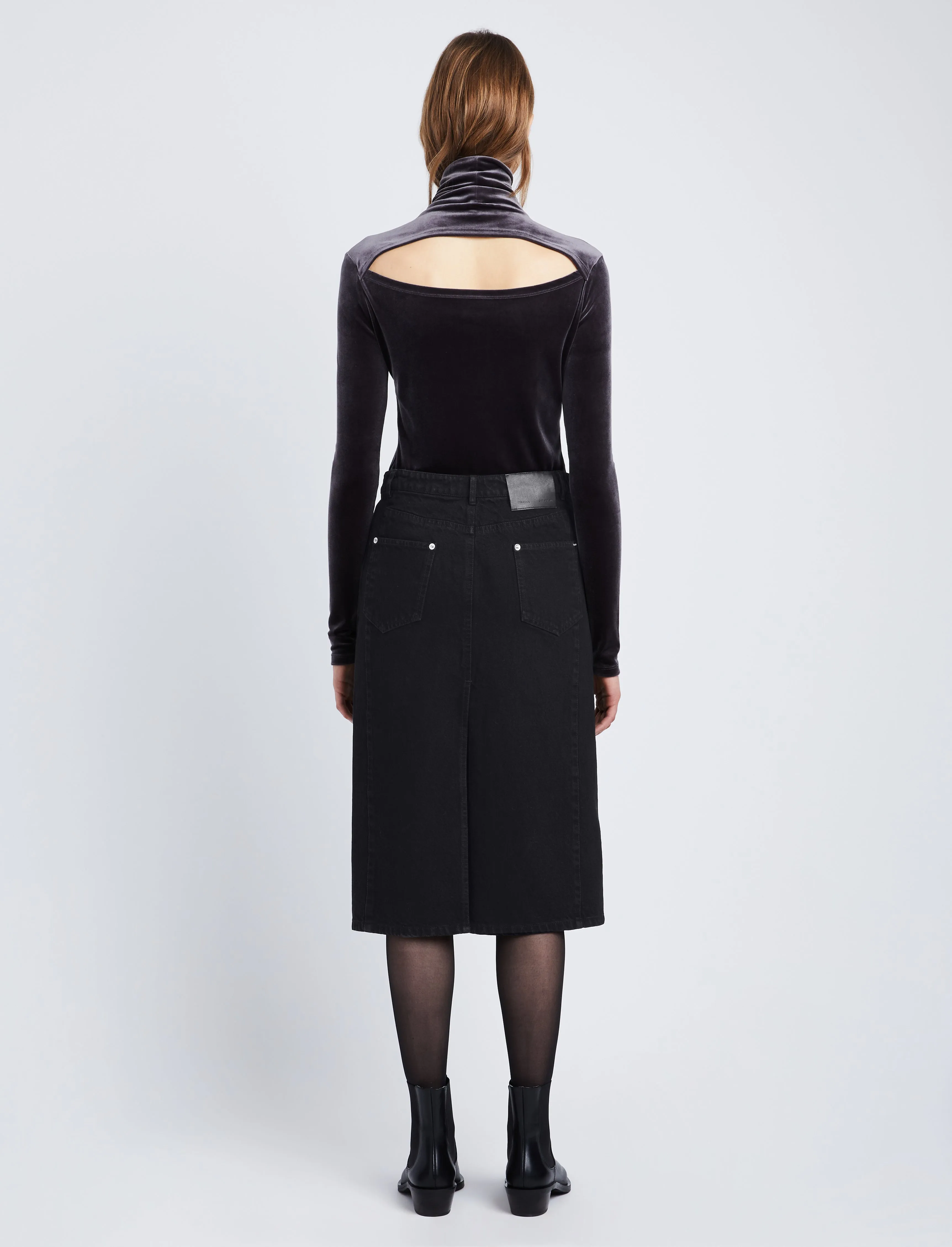 Sloan Denim Skirt sold by Proenza Schouler product image thumbnail 4