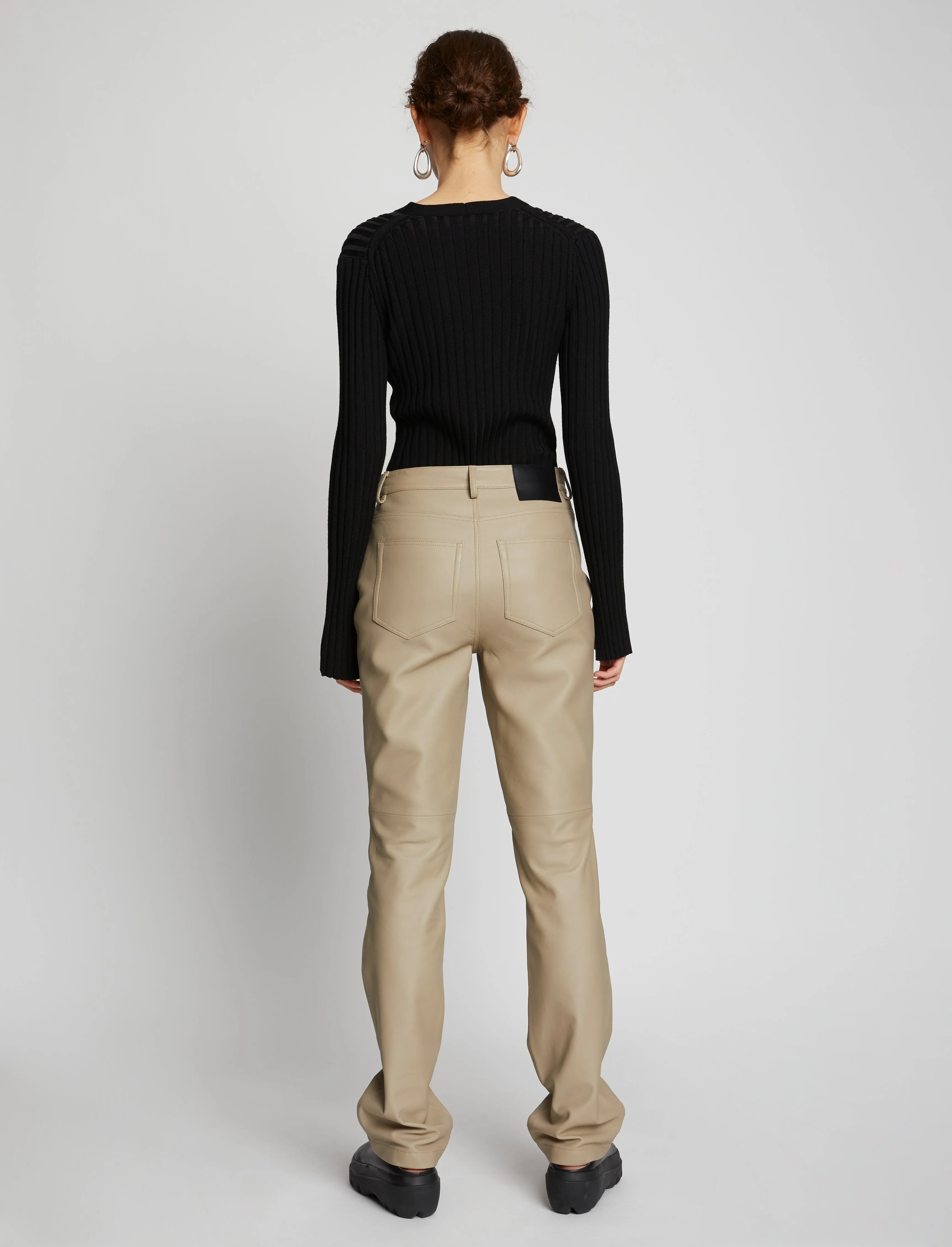 Leather Straight Pants sold by Proenza Schouler product image thumbnail 4