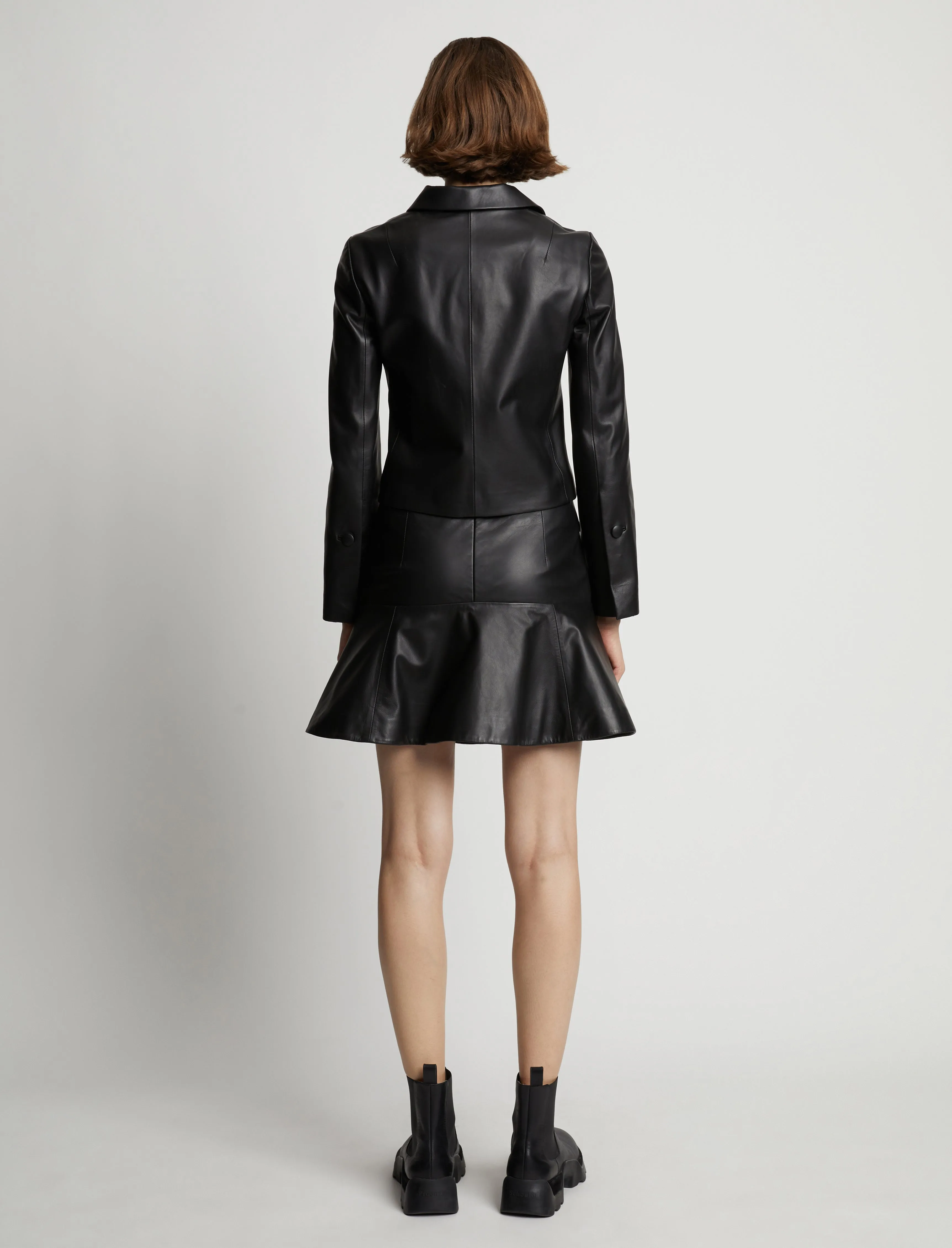 Leather Ruffle Mini Skirt sold by Proenza Schouler product image thumbnail 4