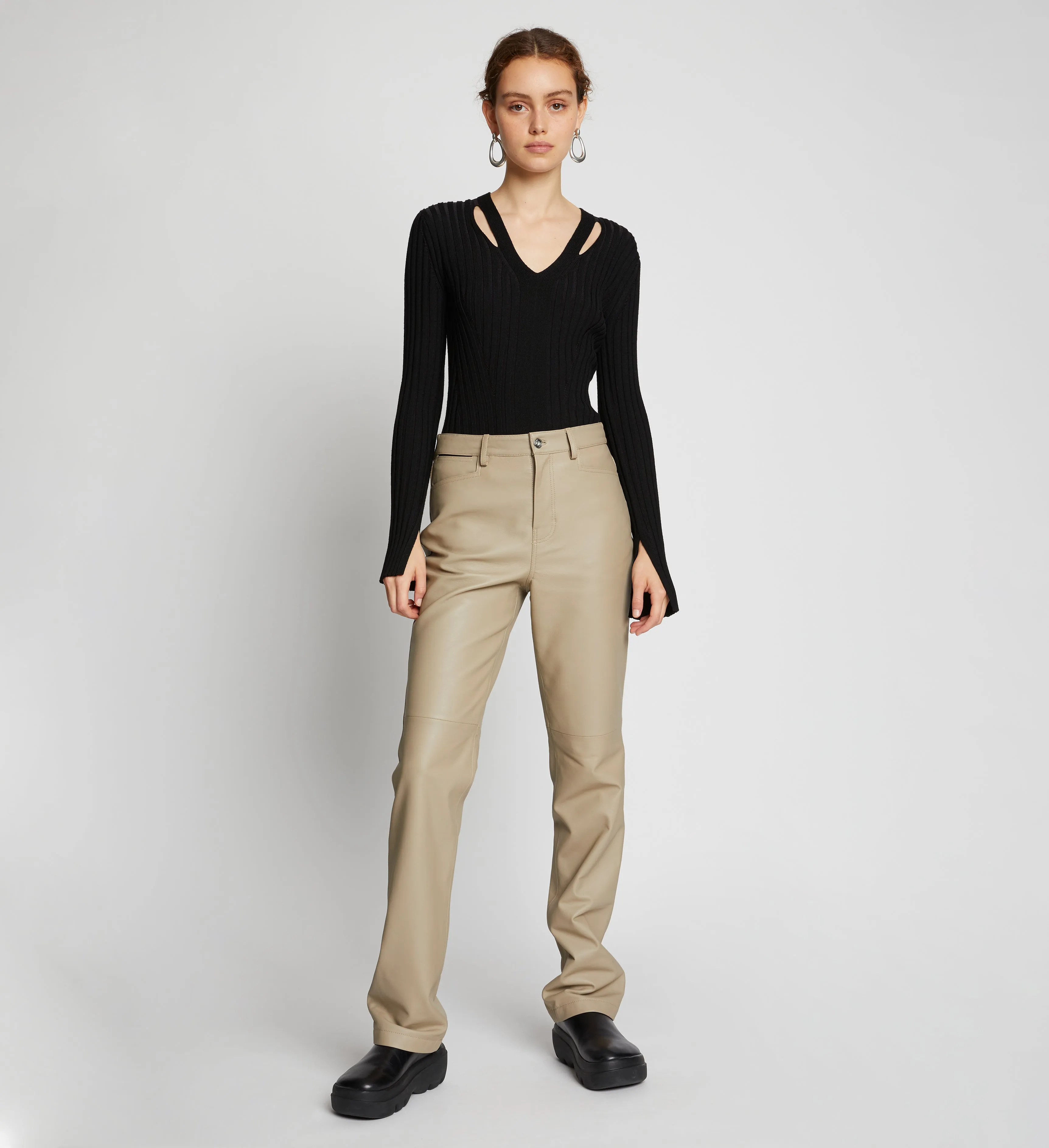 Leather Straight Pants sold by Proenza Schouler product image thumbnail 2