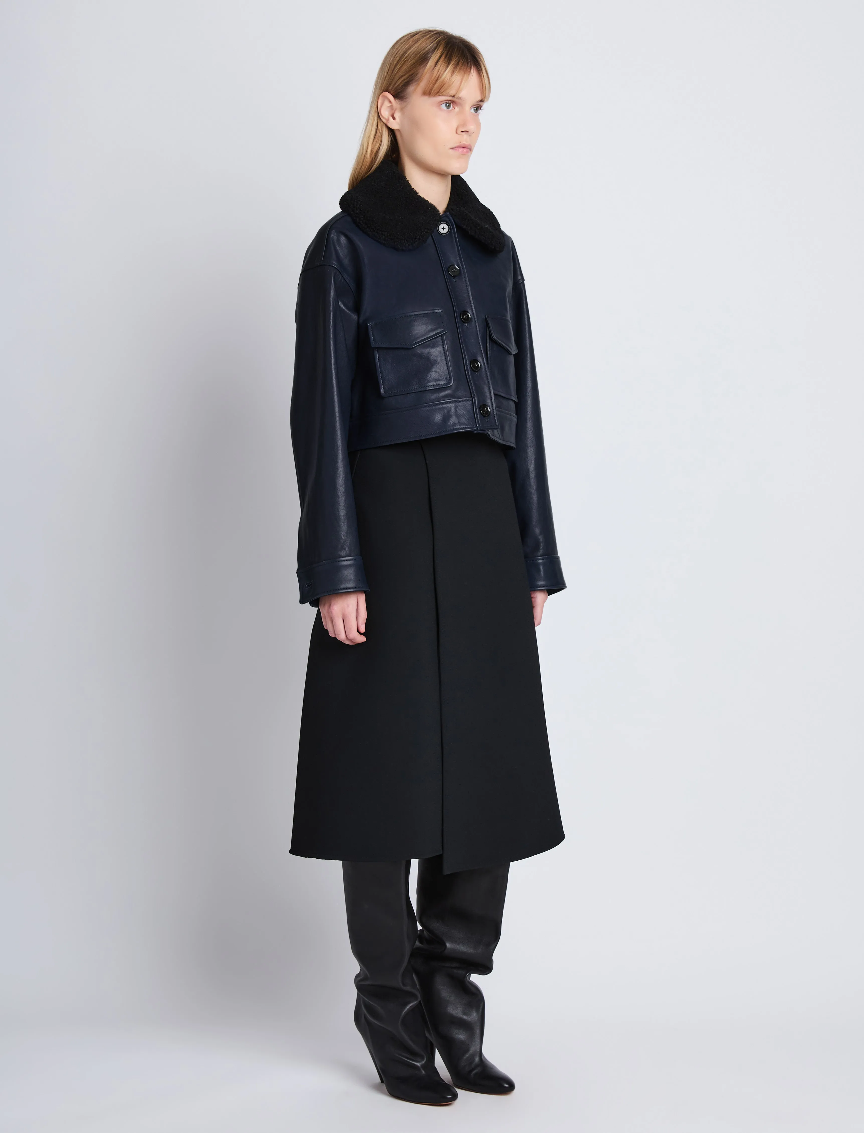 Judd Jacket With Shearling Collar in Leather sold by Proenza Schouler product image thumbnail 4
