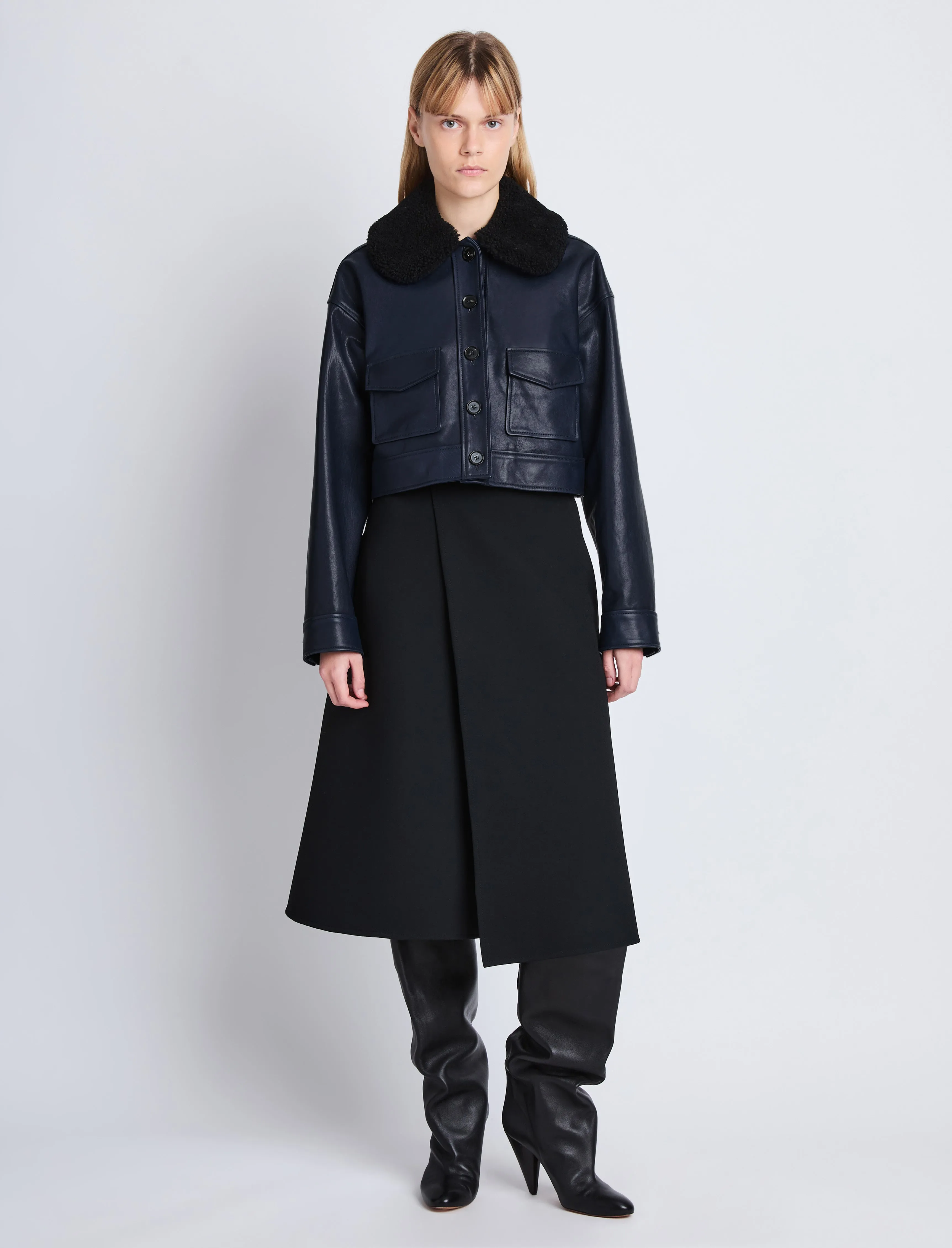 Judd Jacket With Shearling Collar in Leather sold by Proenza Schouler product image thumbnail 3