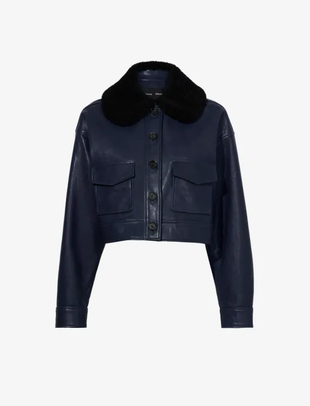 Judd Jacket With Shearling Collar in Leather made by Proenza Schouler