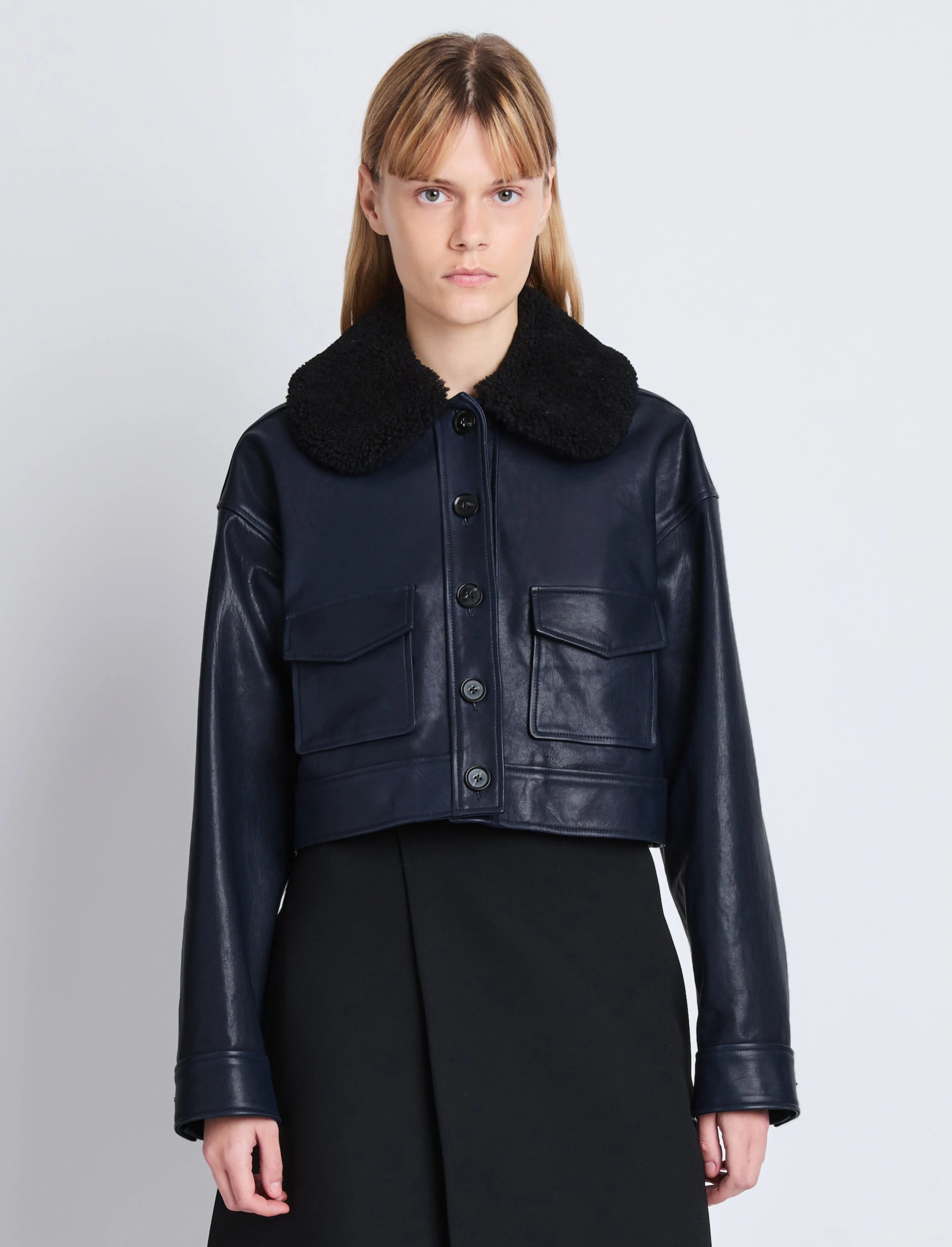 Judd Jacket With Shearling Collar in Leather sold by Proenza Schouler product image thumbnail 2