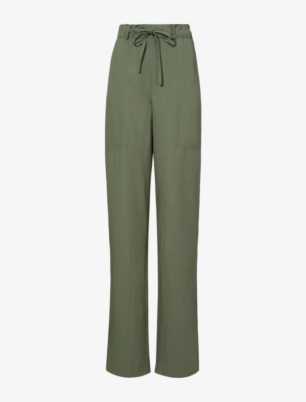 Drapey Suiting Drawstring Pants - SAGE sold by Proenza Schouler