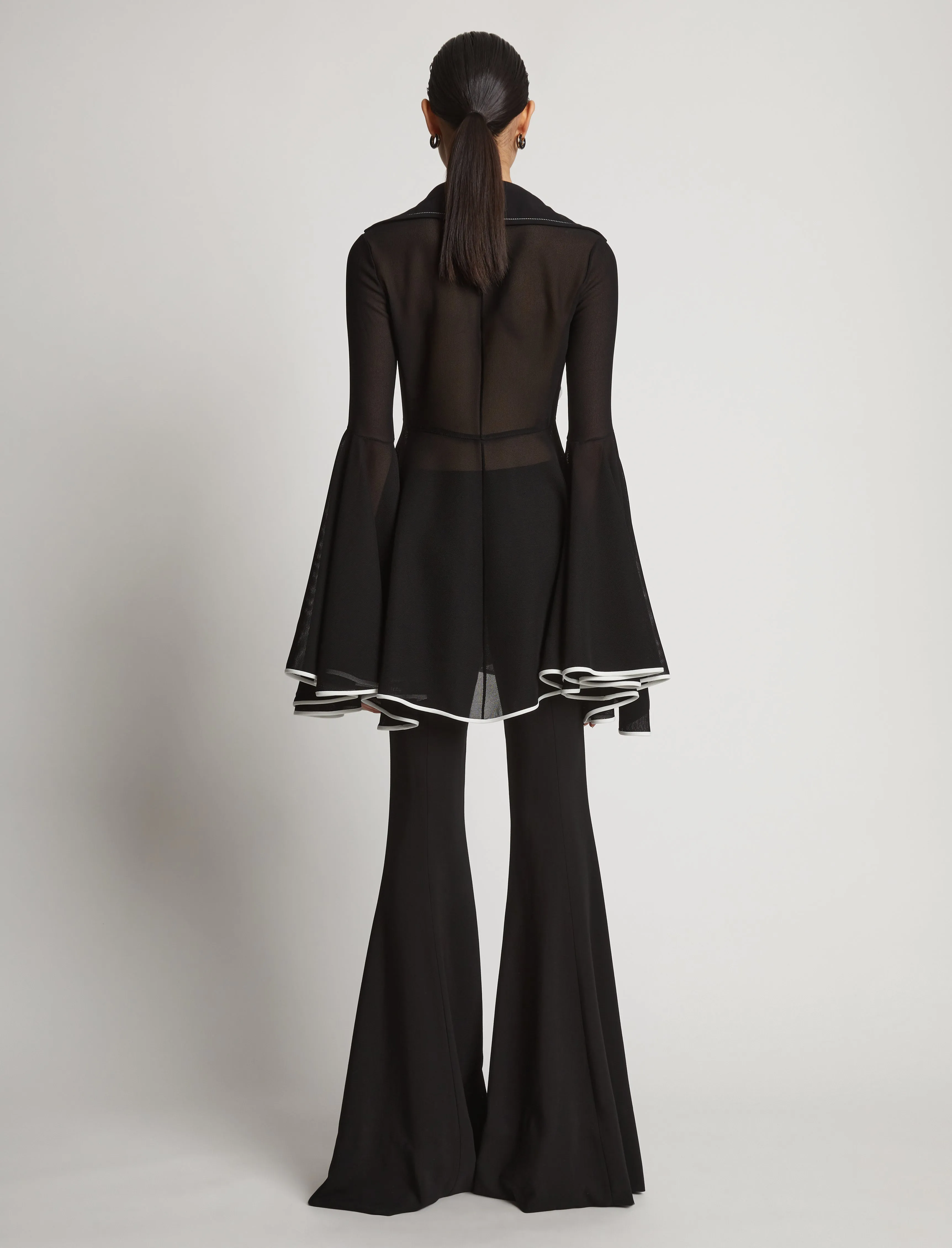 Solid Mesh Ruffle Shirt sold by Proenza Schouler product image thumbnail 5