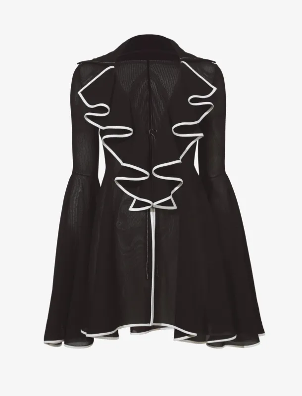 Solid Mesh Ruffle Shirt made by Proenza Schouler