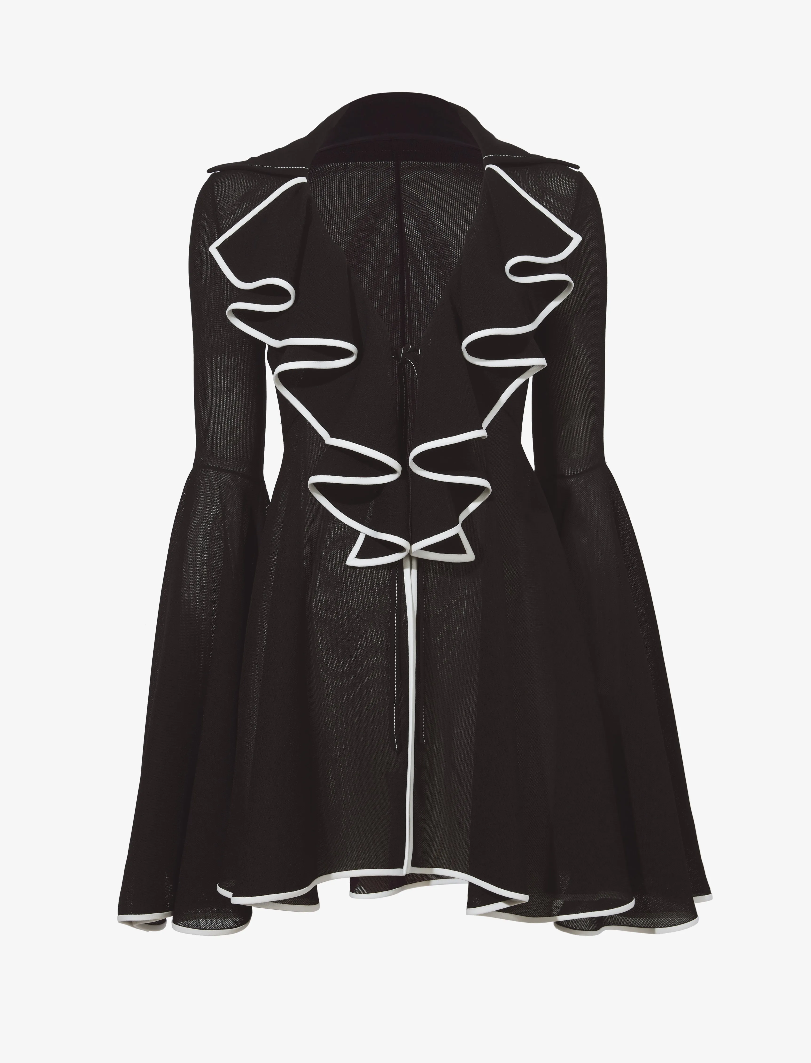 Solid Mesh Ruffle Shirt sold by Proenza Schouler
