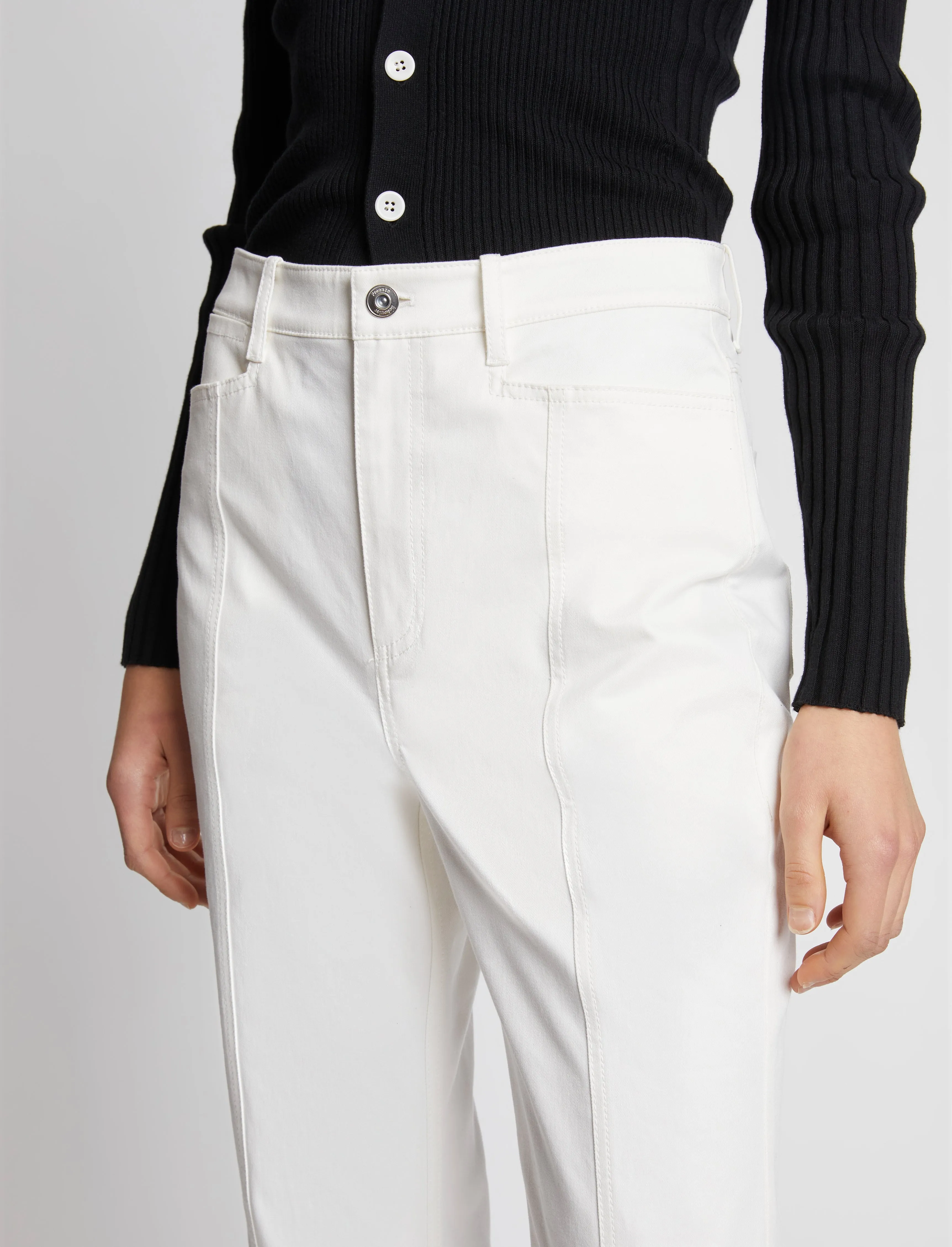 Cotton Twill Cropped Pants - OFF WHITE sold by Proenza Schouler product image thumbnail 5