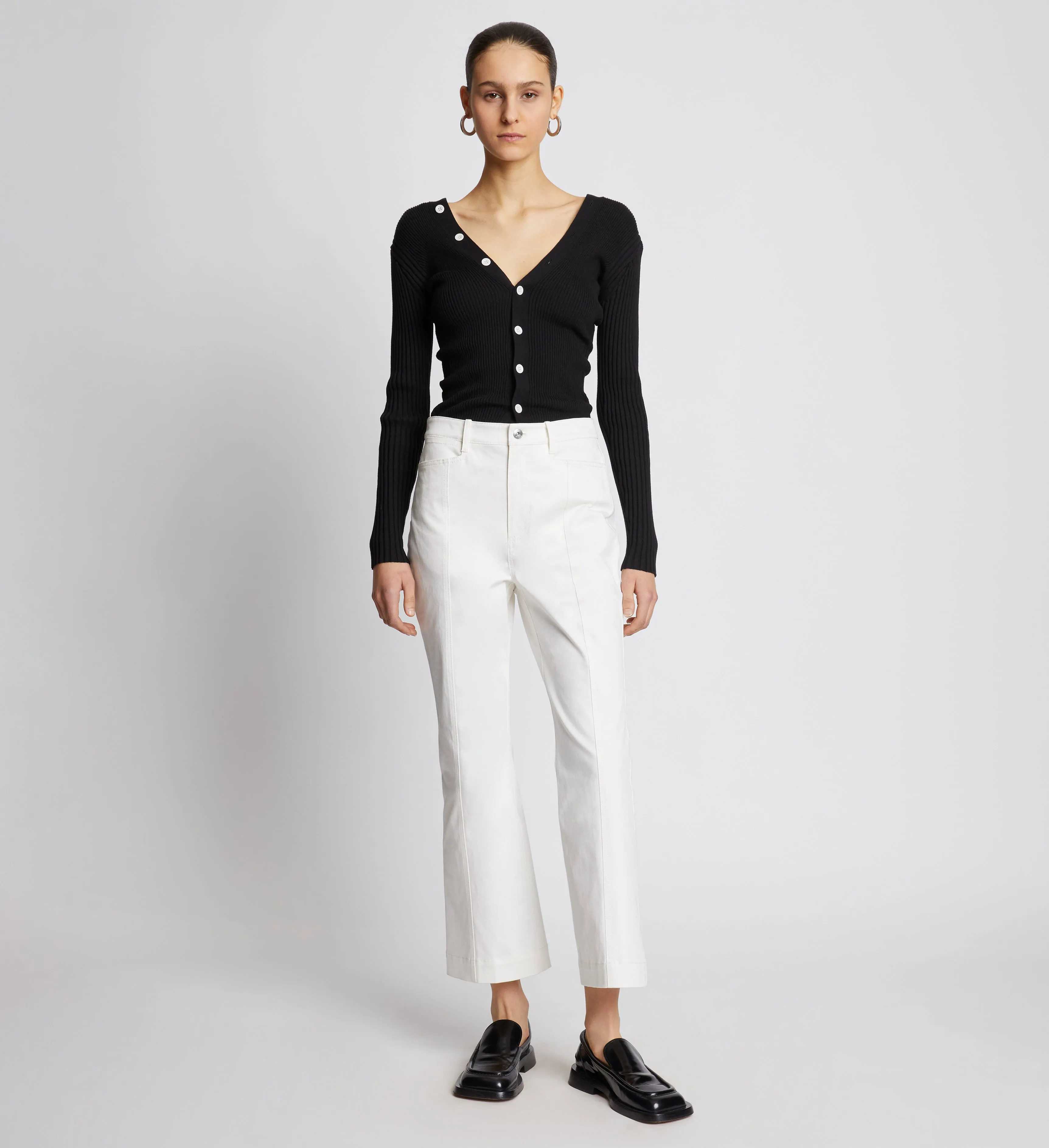 Cotton Twill Cropped Pants - OFF WHITE sold by Proenza Schouler product image thumbnail 2