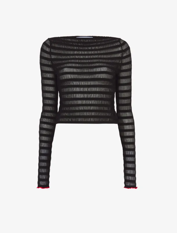 Sheer Stripe Sweater made by Proenza Schouler
