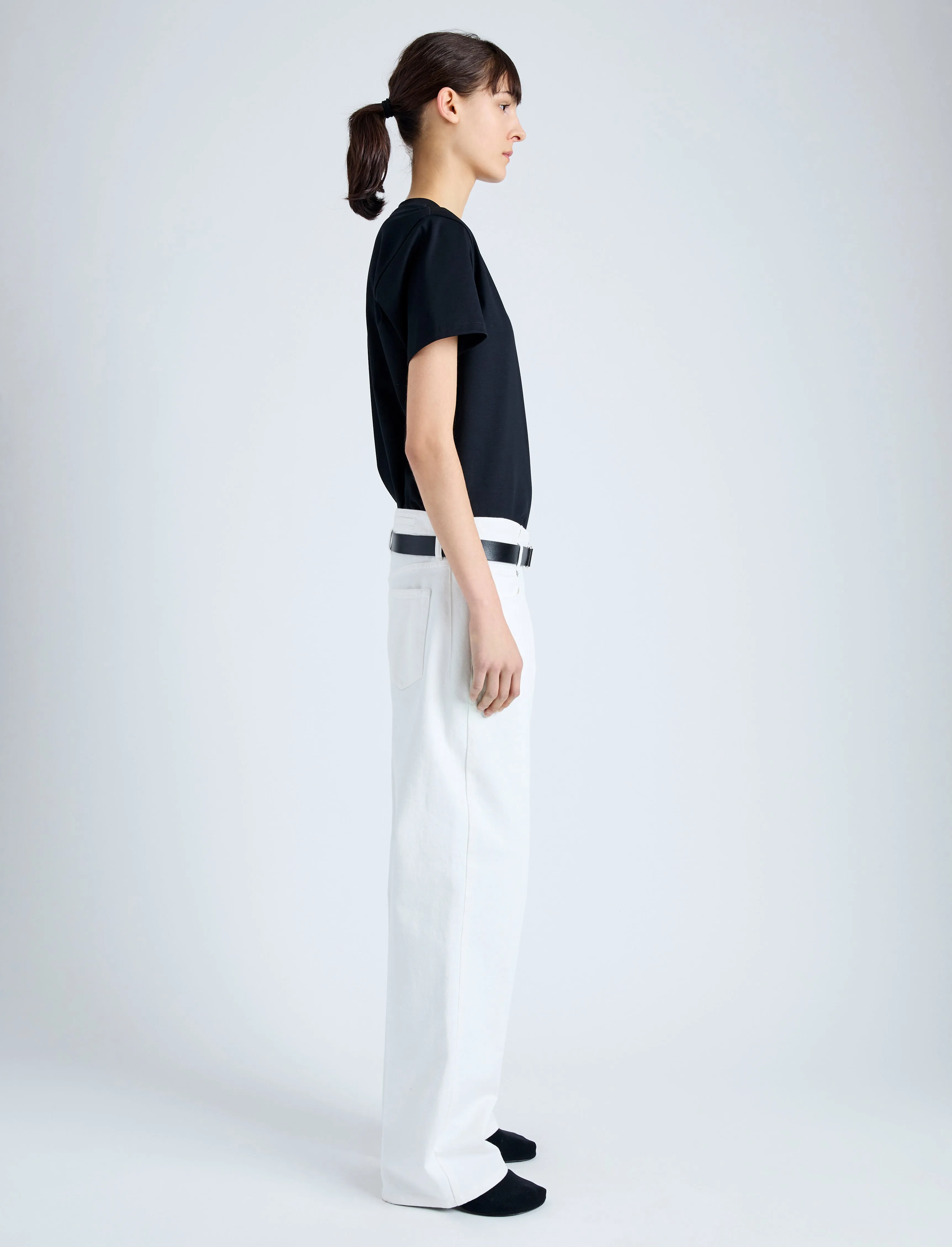 Kira T-Shirt in Eco Cotton Jersey sold by Proenza Schouler product image thumbnail 4