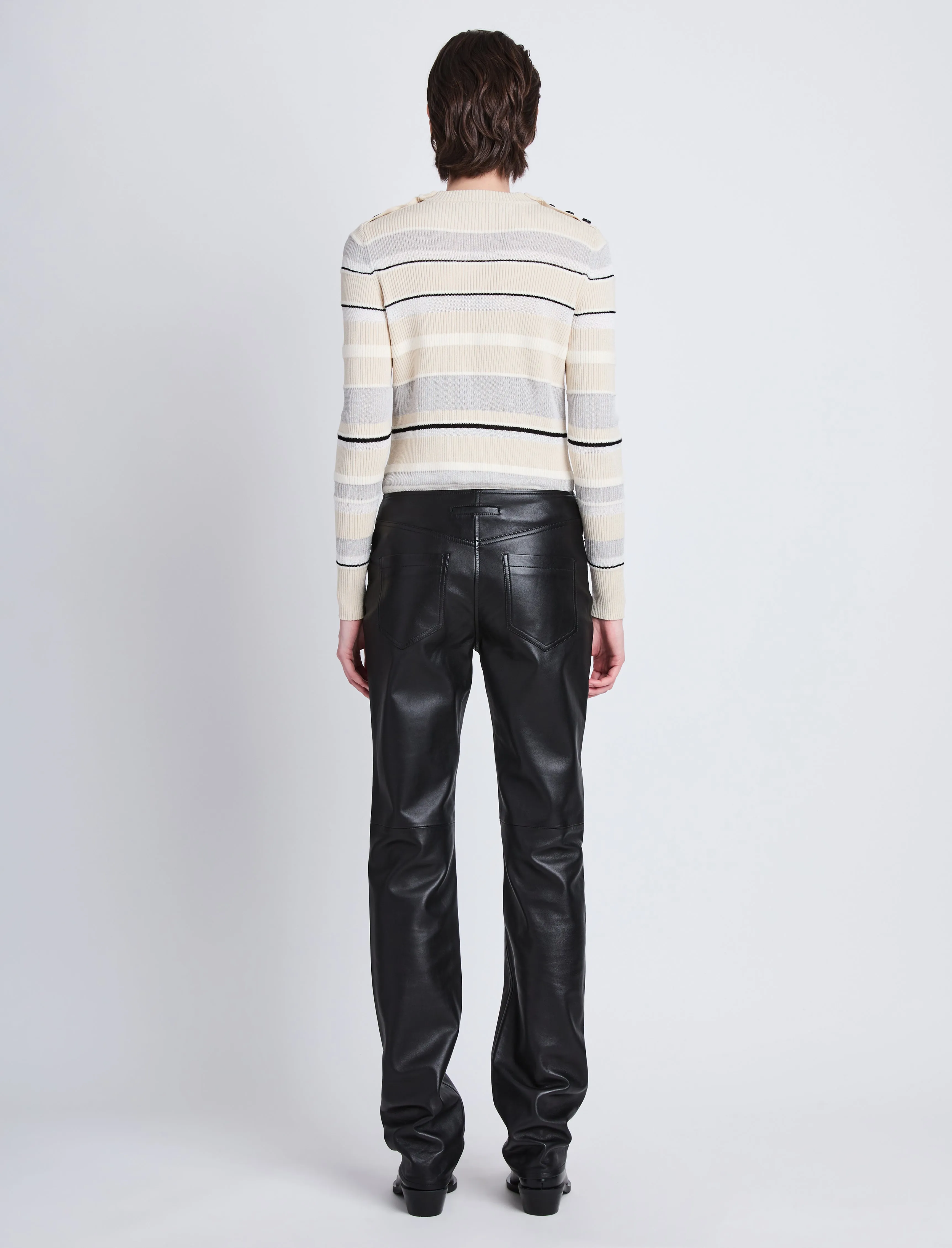 Judy Sweater in Textured Striped Knit sold by Proenza Schouler product image thumbnail 5