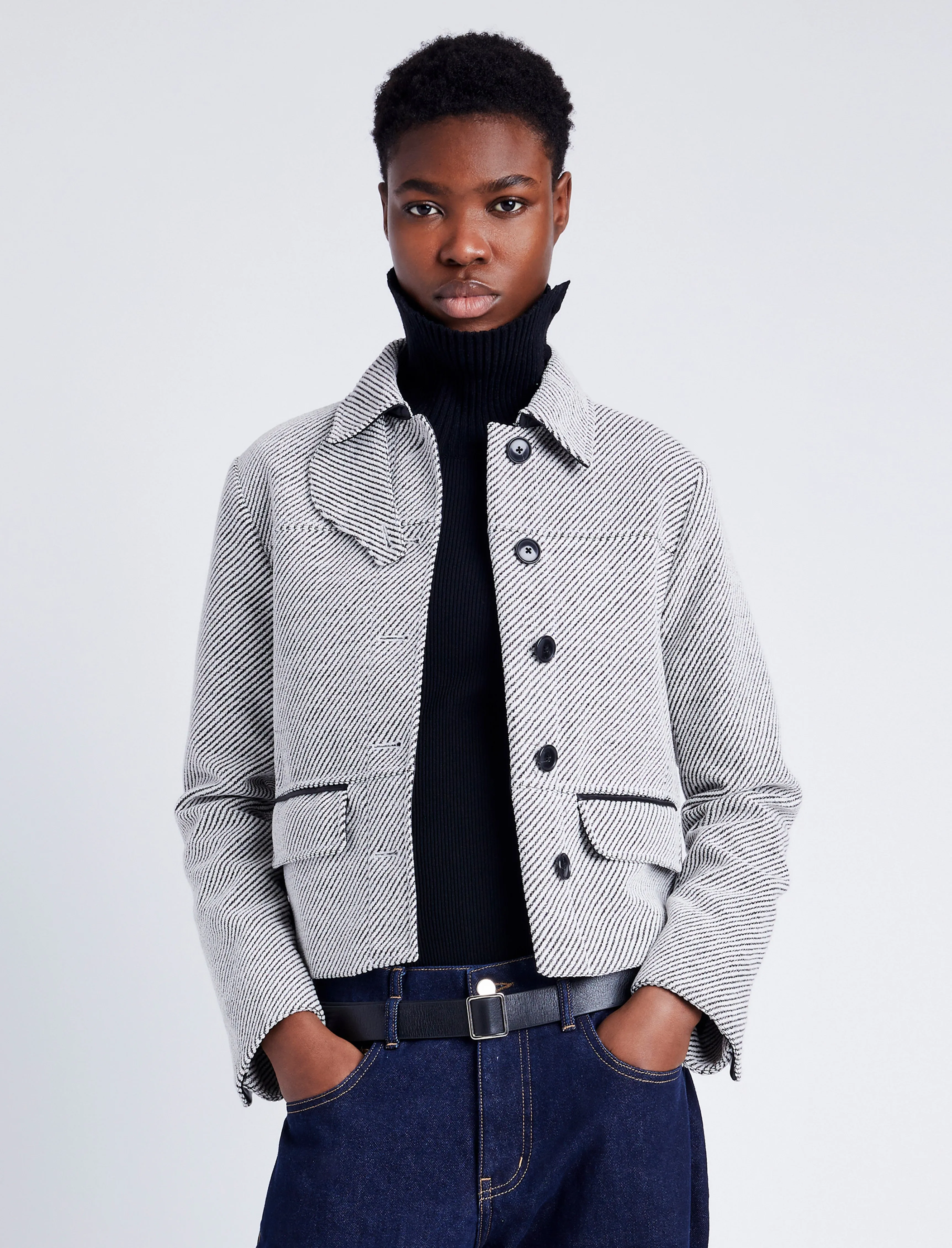 Colette Jacket in Soft Twill Coating sold by Proenza Schouler product image thumbnail 2