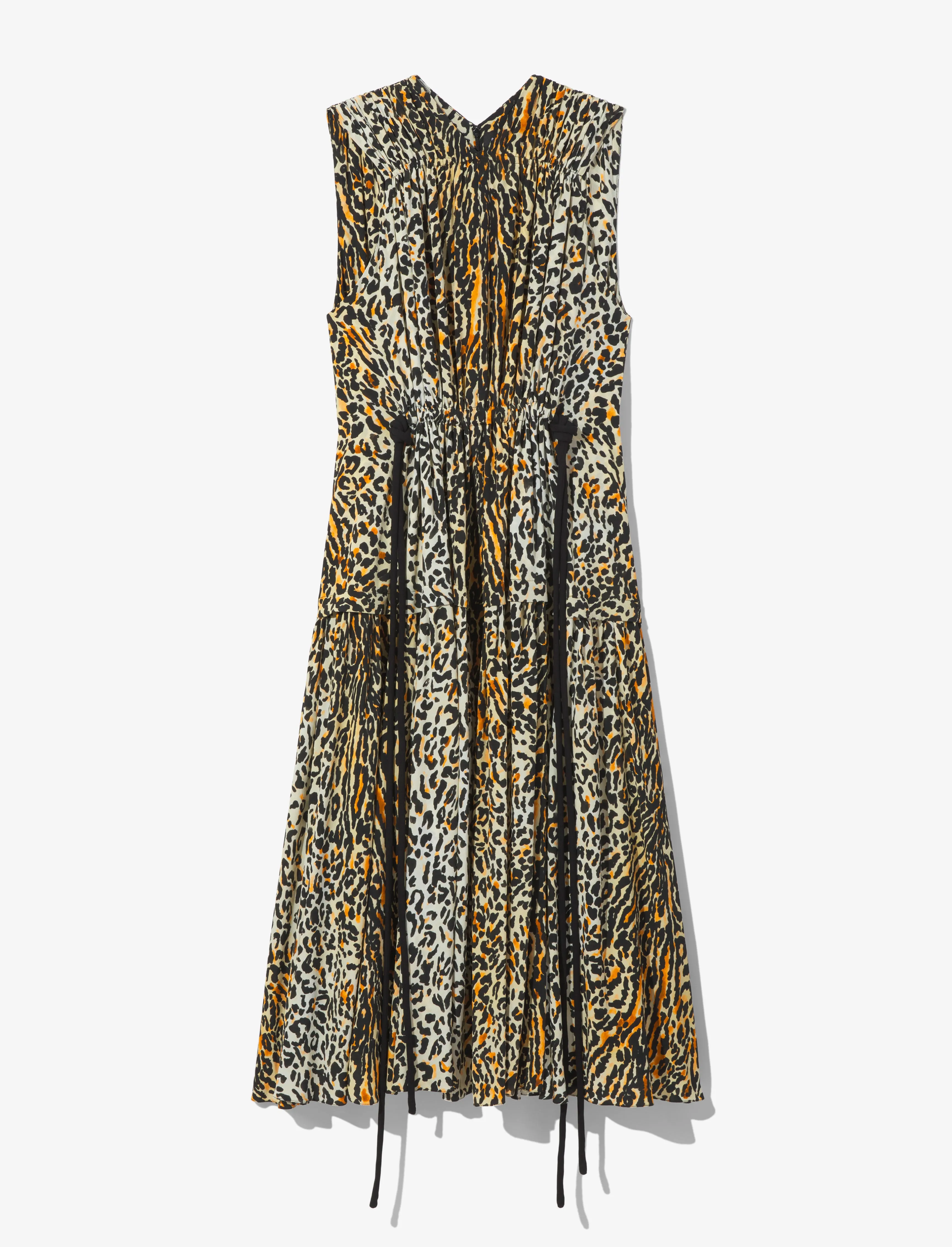 Printed Leopard Crepe De Chine Sleeveless Dress sold by Proenza Schouler