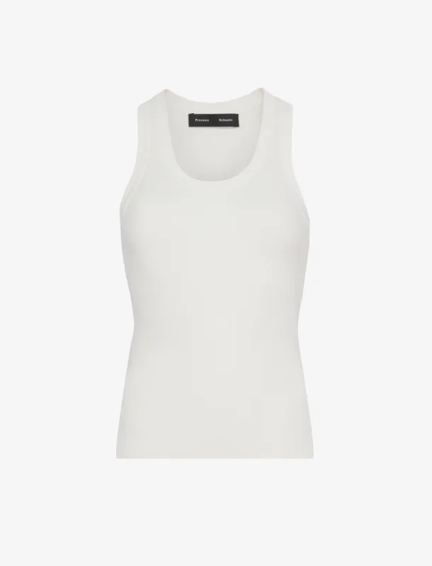 Roberts Knit Tank in Matte Viscose Rib made by Proenza Schouler