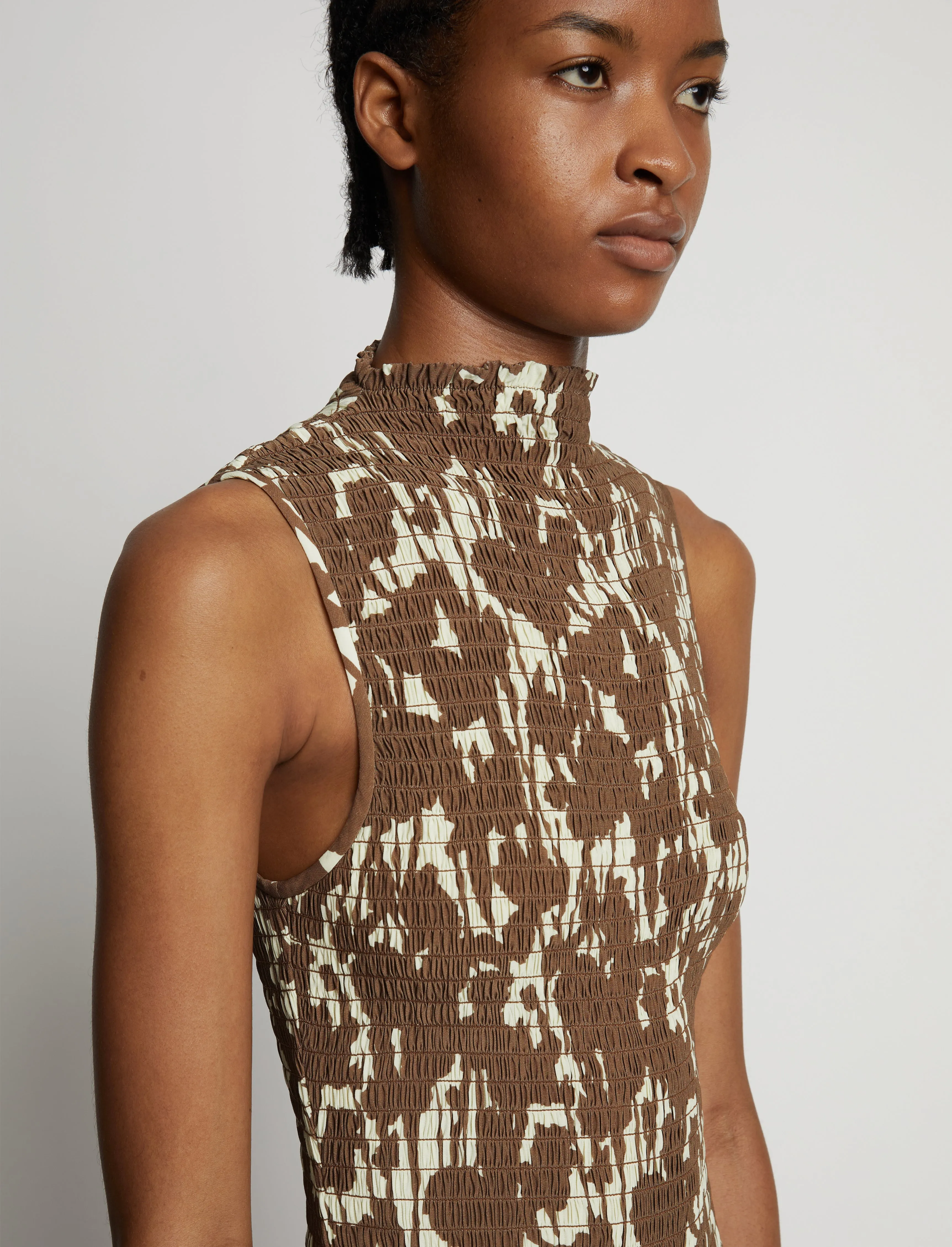 Printed Smocked Mini Dress sold by Proenza Schouler product image thumbnail 5