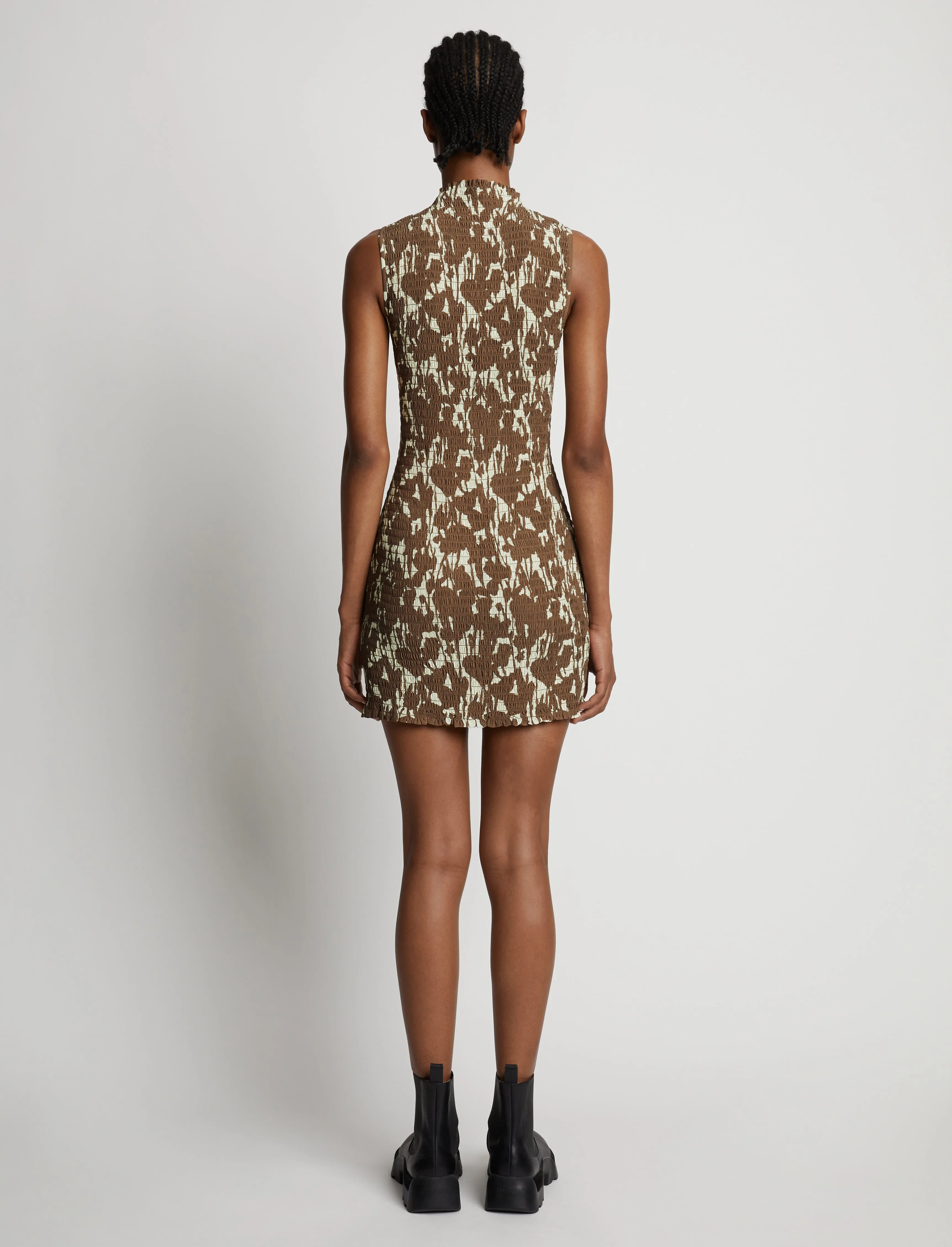 Printed Smocked Mini Dress sold by Proenza Schouler product image thumbnail 4