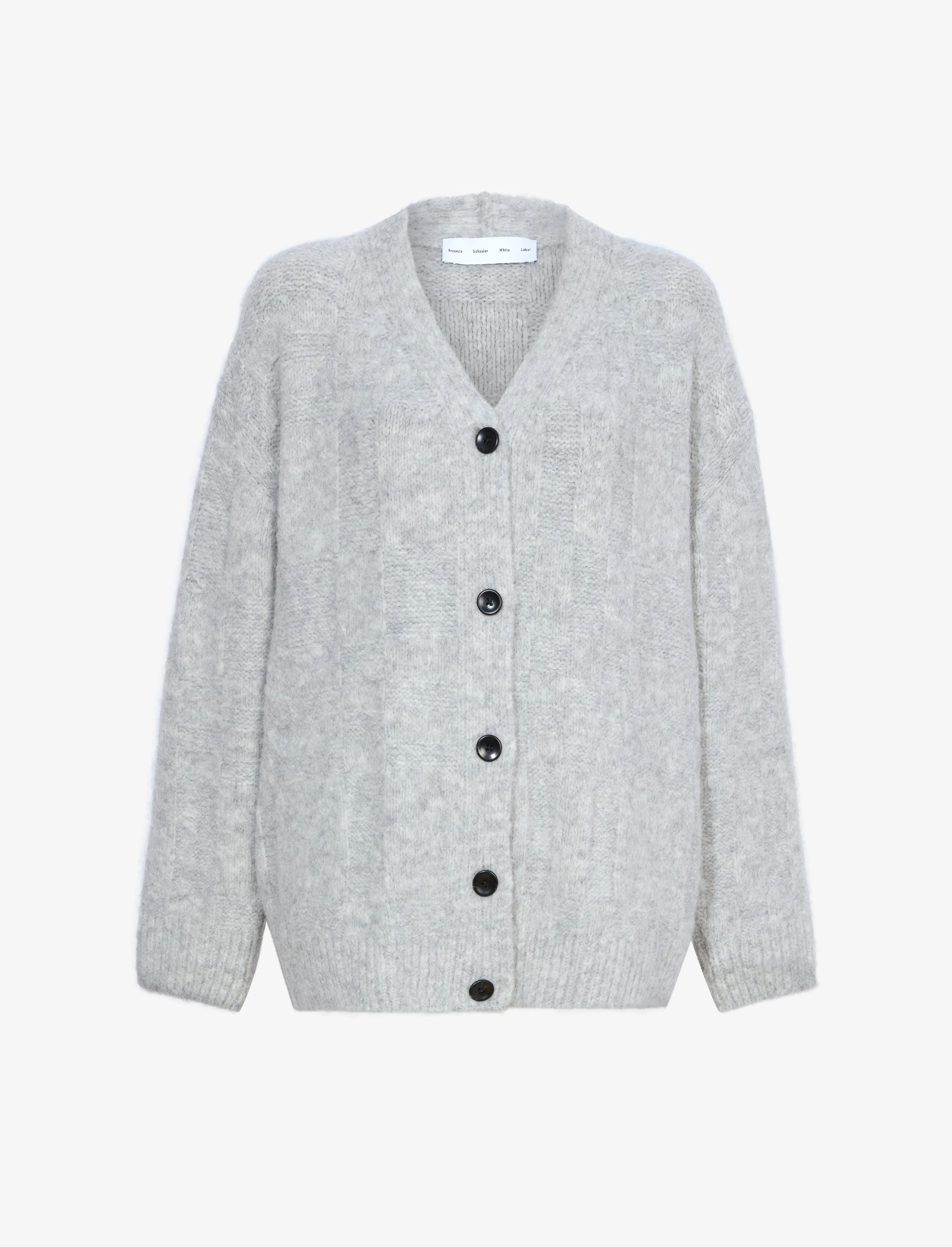 Alana Cardigan in Plaid Textured Alpaca sold by Proenza Schouler
