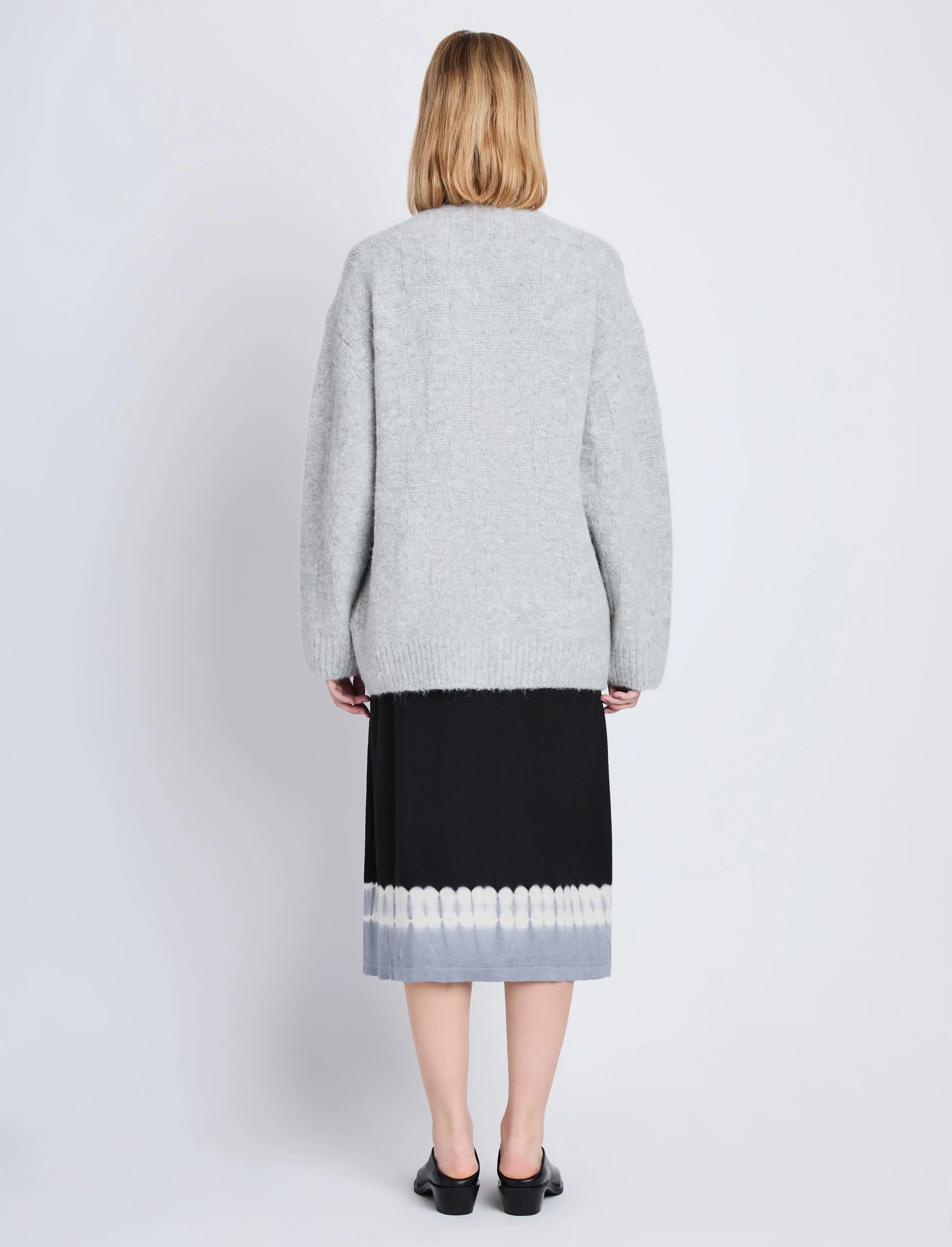 Alana Cardigan in Plaid Textured Alpaca sold by Proenza Schouler product image thumbnail 5