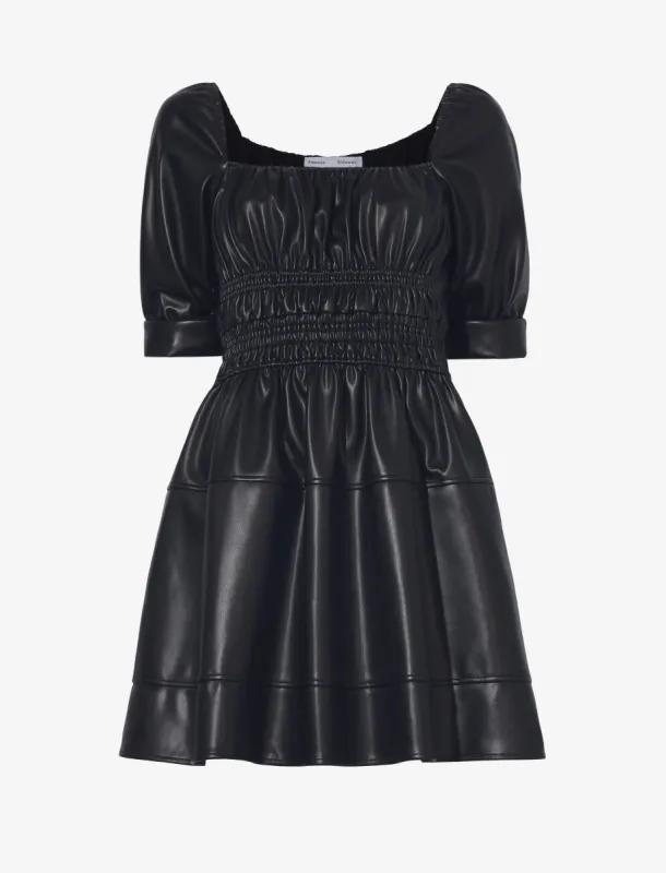 Faux Leather Square Neck Dress made by Proenza Schouler