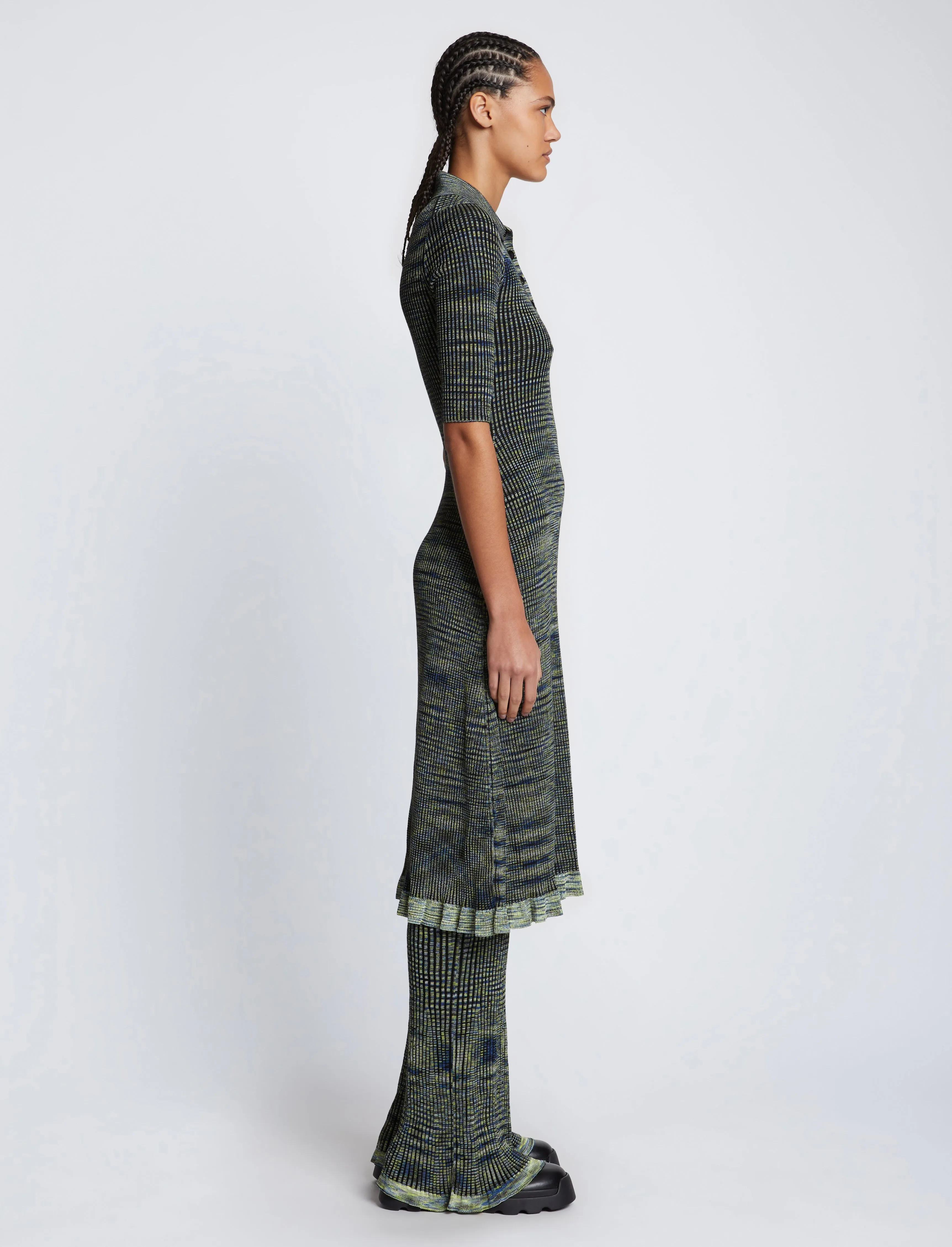 Space Dye Rib Knit Polo Dress sold by Proenza Schouler product image thumbnail 3
