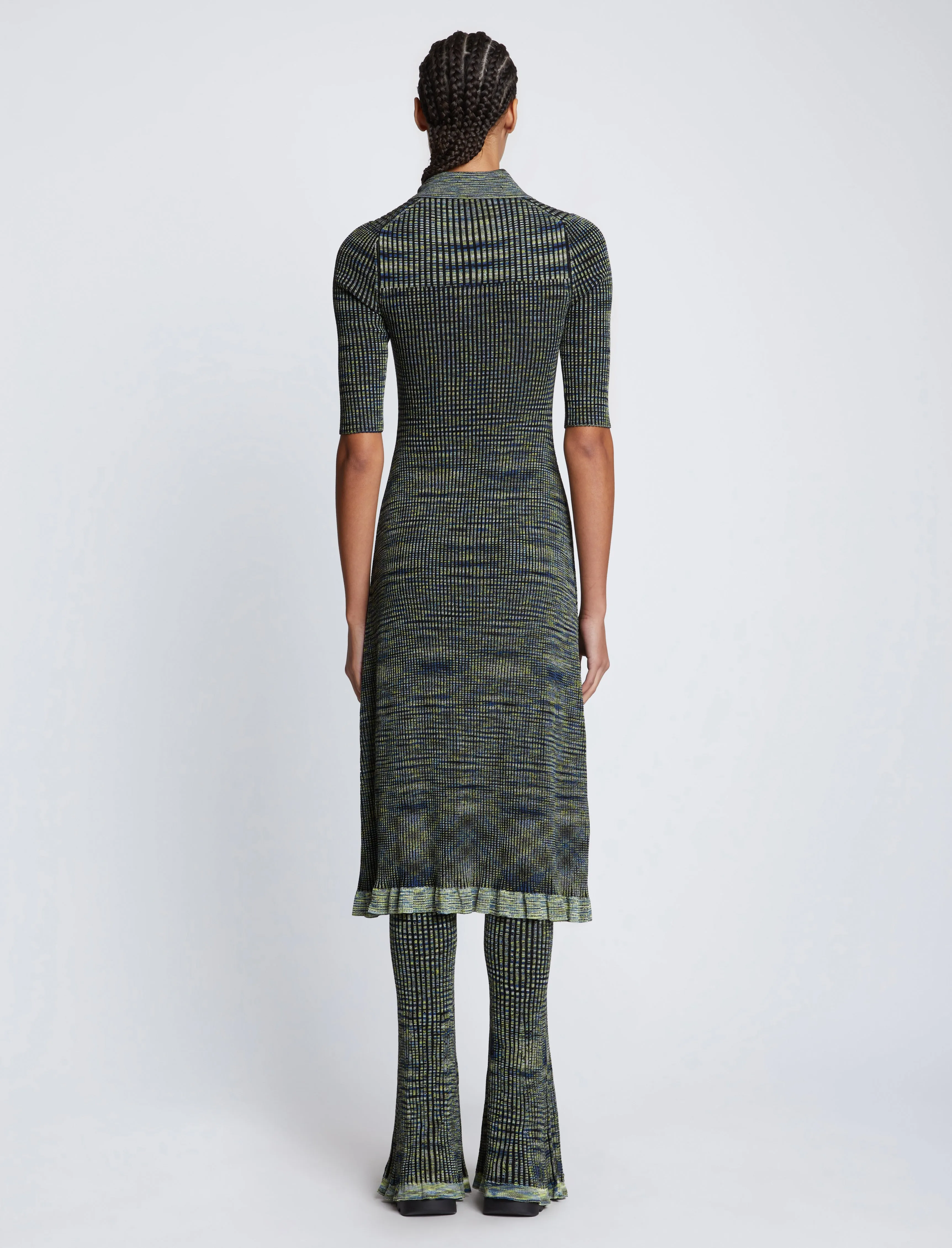 Space Dye Rib Knit Polo Dress sold by Proenza Schouler product image thumbnail 4