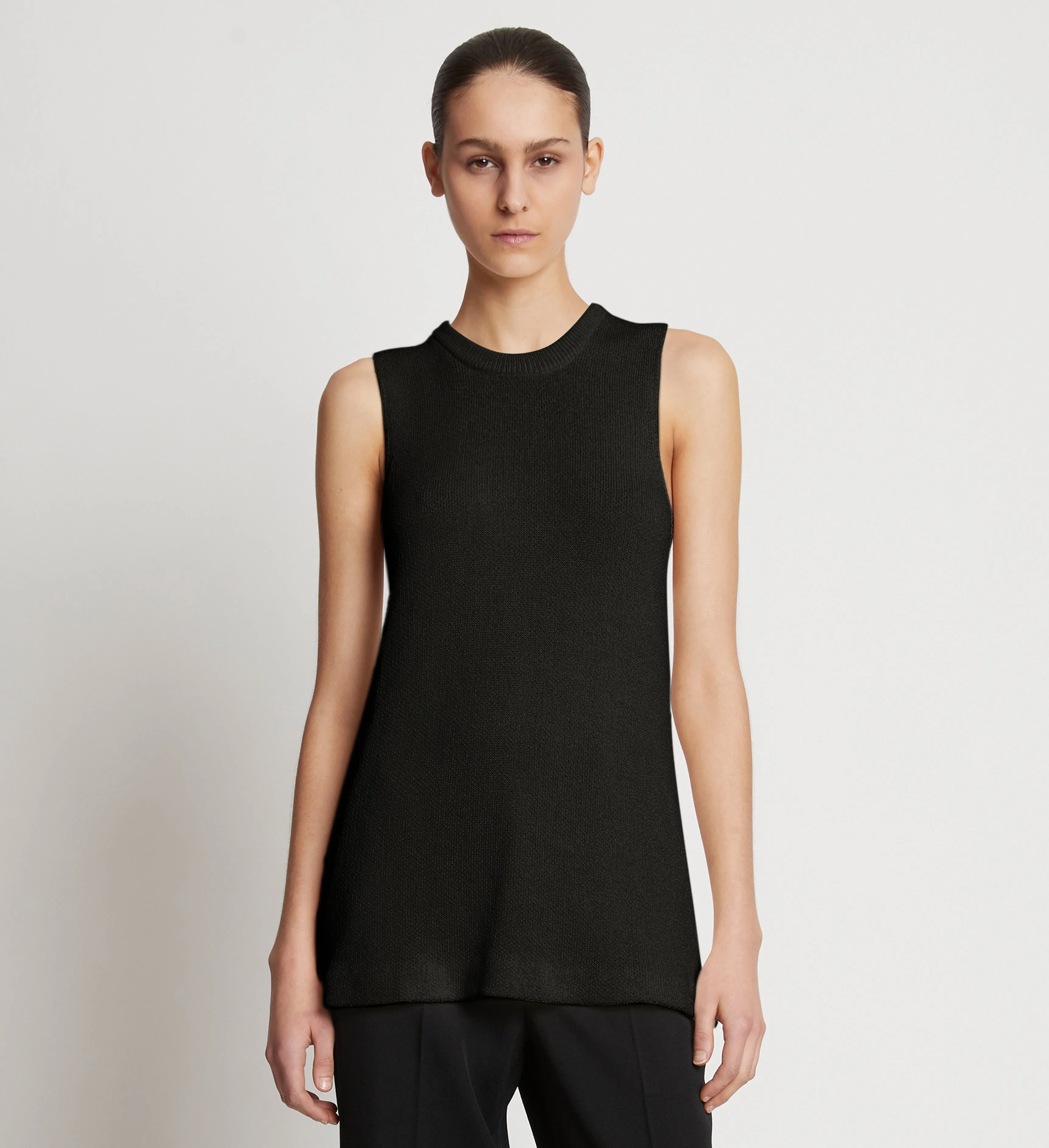 Twist Back Viscose Crepe Knit Tank - BLACK sold by Proenza Schouler product image thumbnail 2