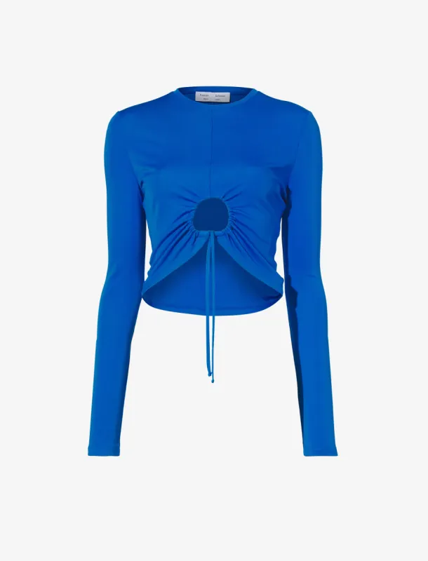 Matte Crepe Drawstring Top made by Proenza Schouler