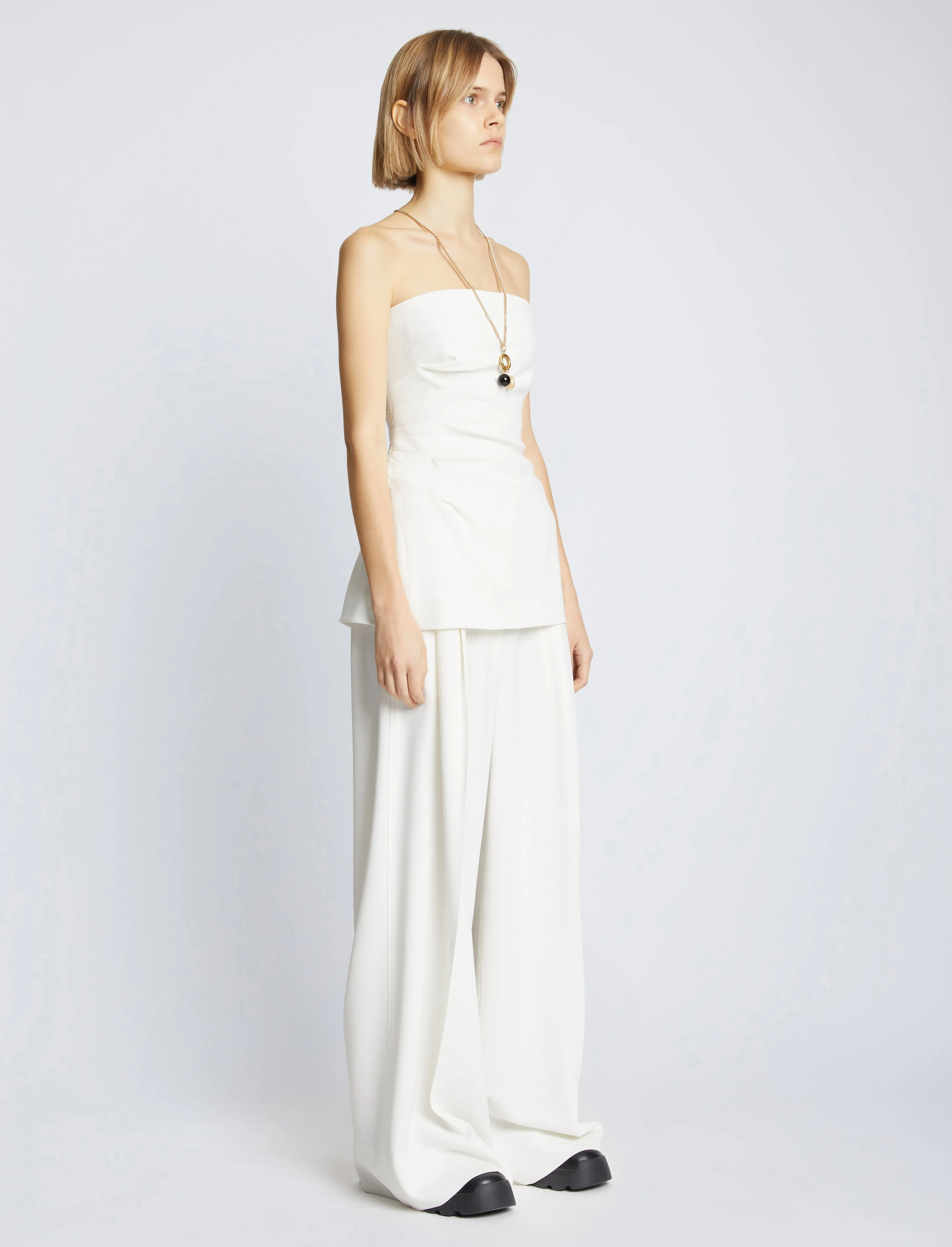 Bobbi Strapless Top in Matte Double Crepe sold by Proenza Schouler product image thumbnail 4