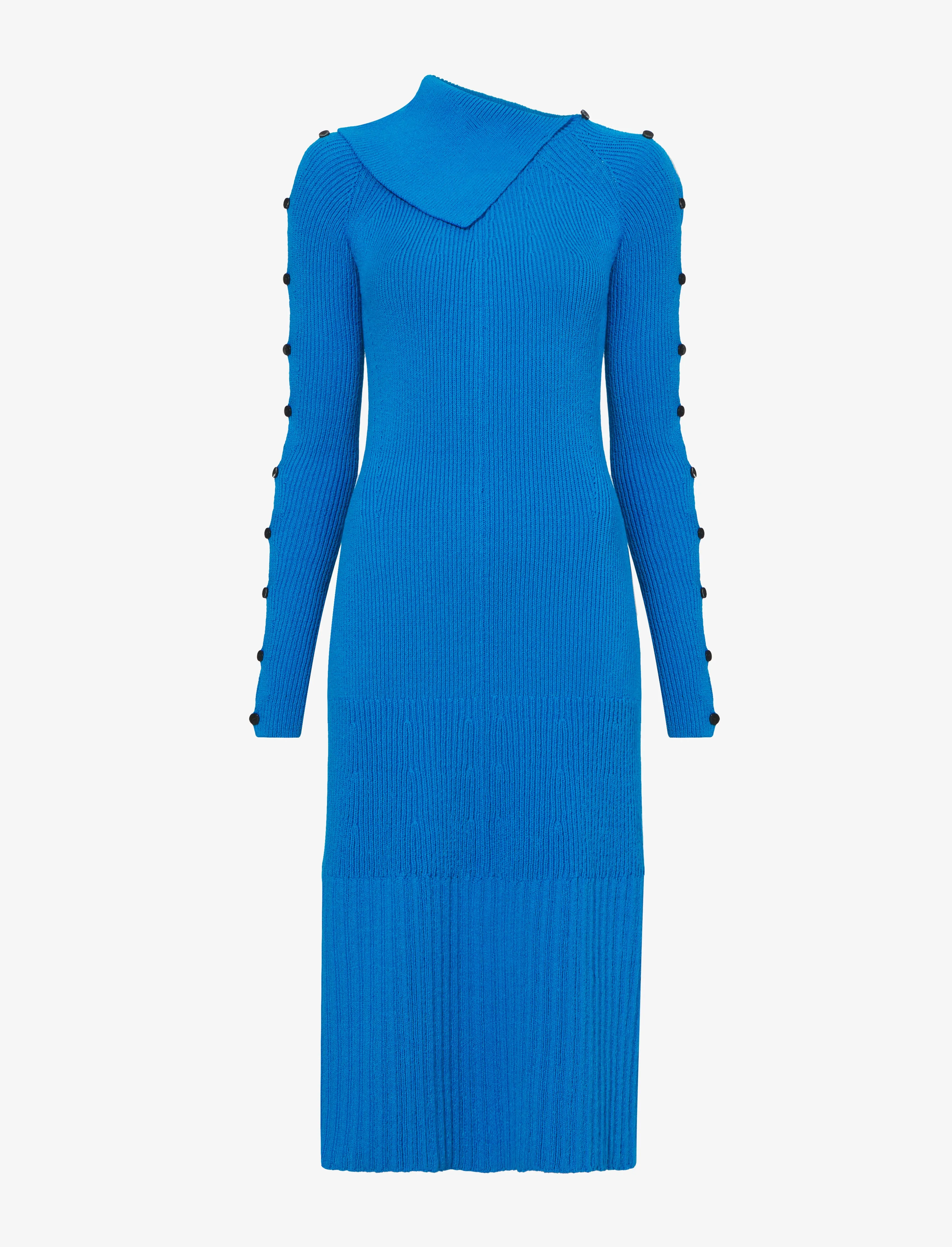 Cotton Rib Knit Dress - BLUE sold by Proenza Schouler