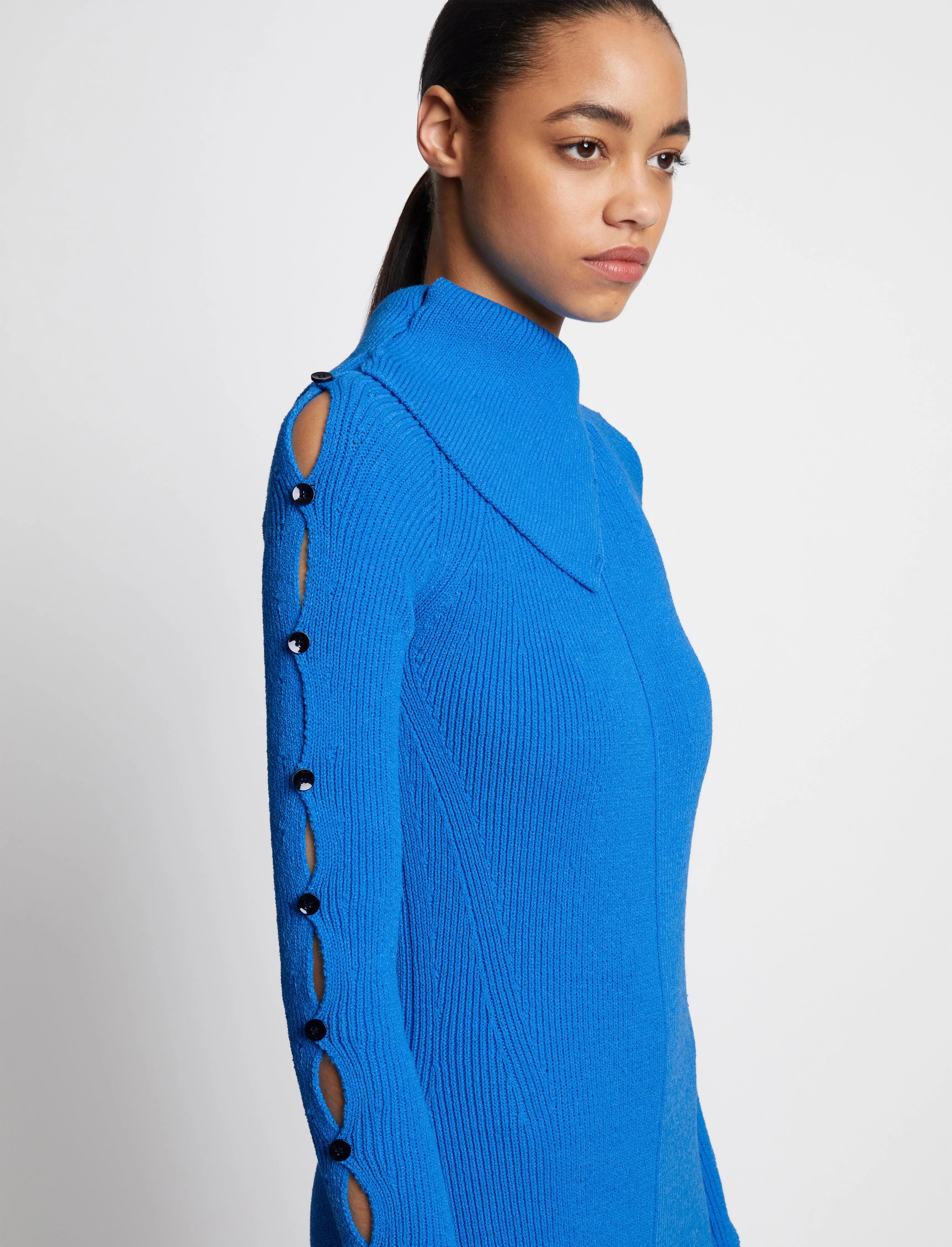Cotton Rib Knit Dress - BLUE sold by Proenza Schouler product image thumbnail 5