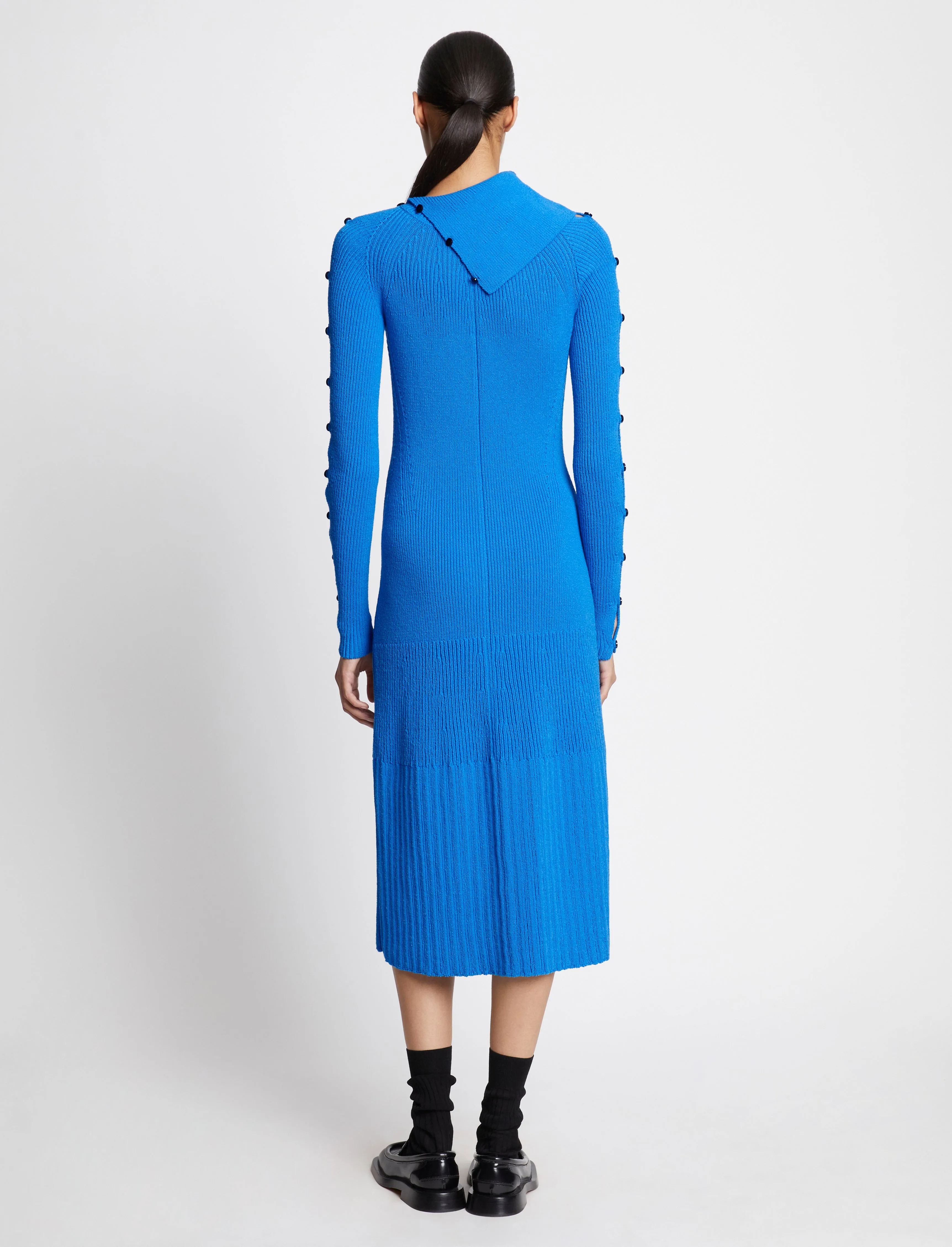 Cotton Rib Knit Dress - BLUE sold by Proenza Schouler product image thumbnail 4