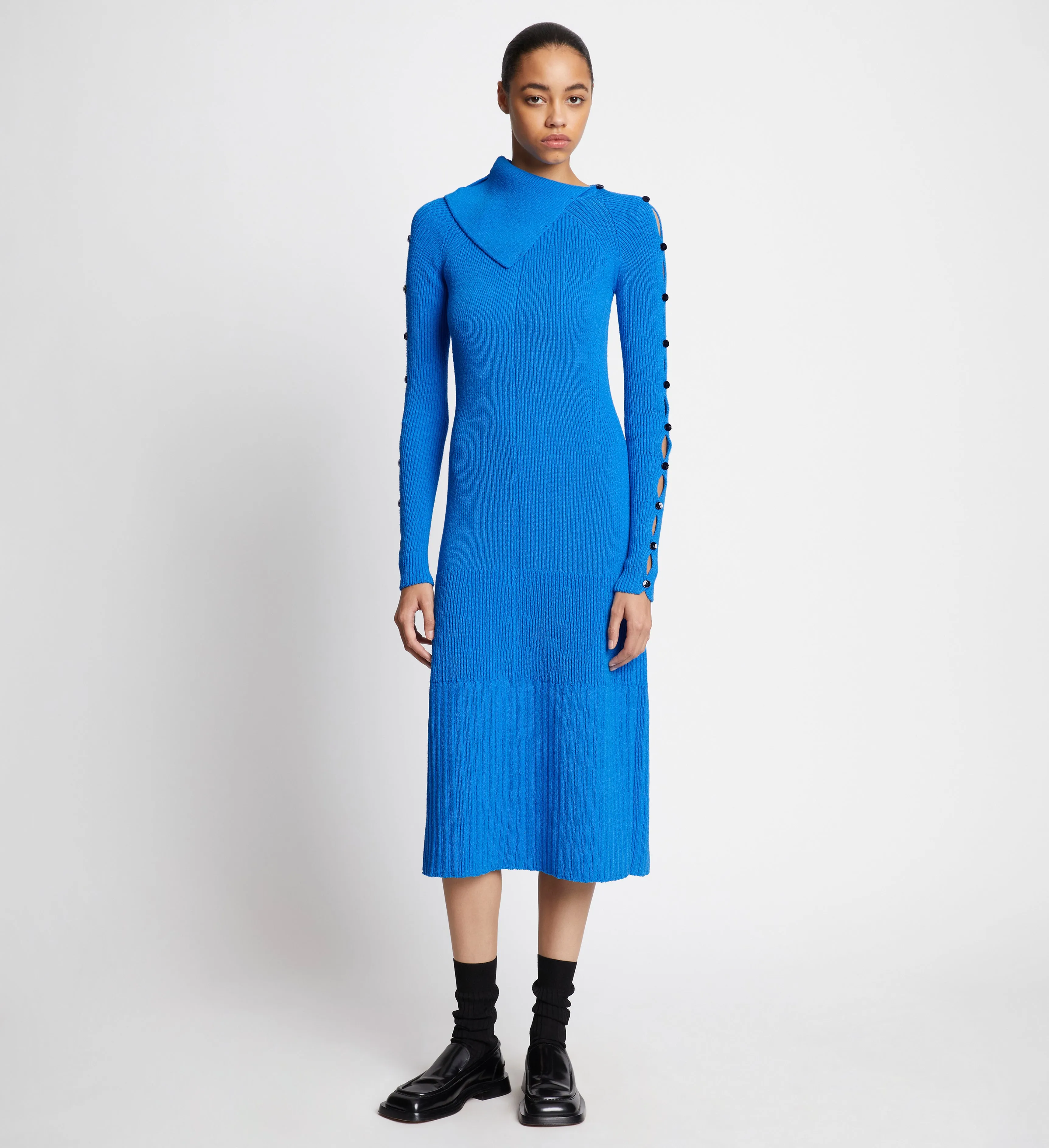 Cotton Rib Knit Dress - BLUE sold by Proenza Schouler product image thumbnail 2