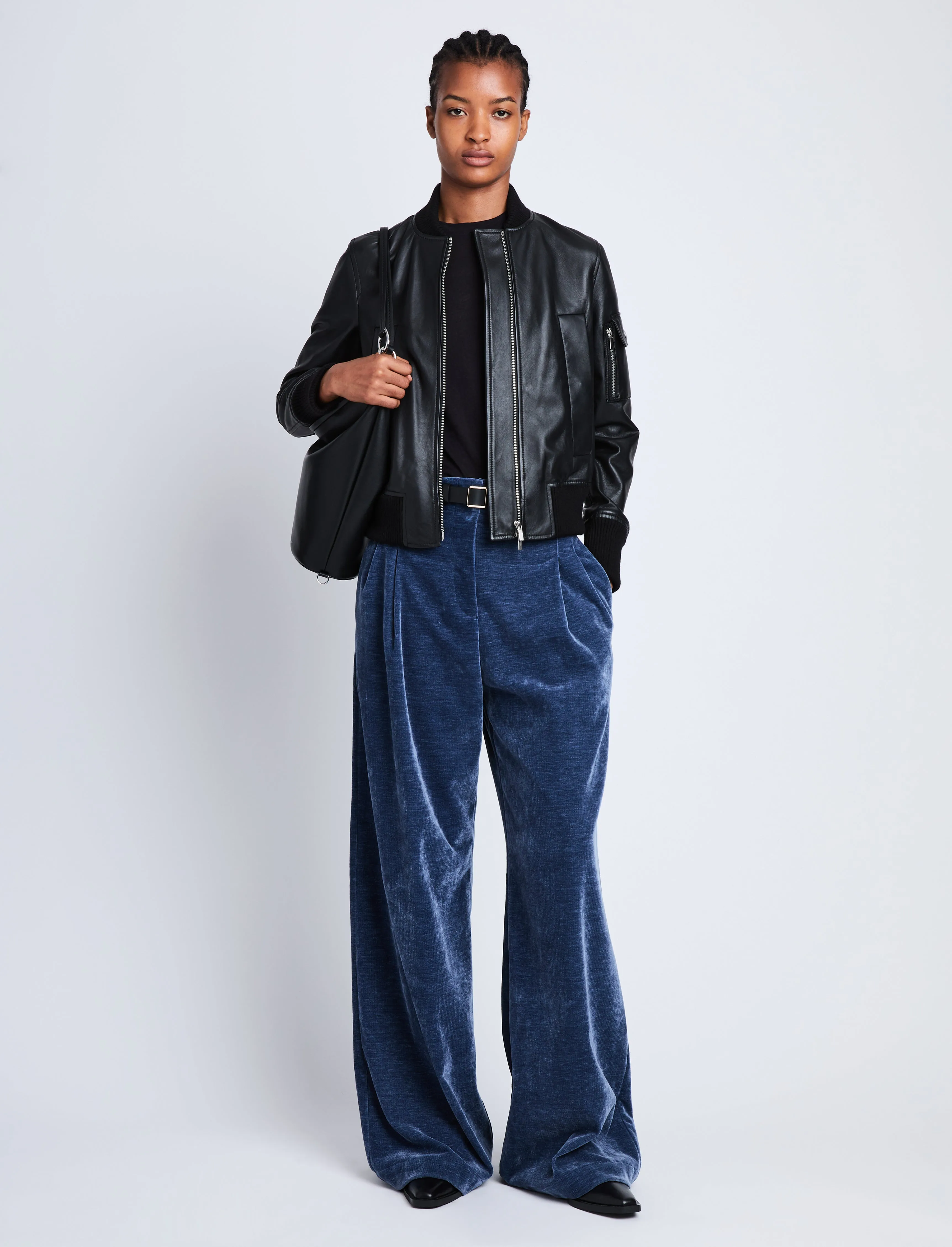 Mika Bomber Jacket in Lightweight Leather sold by Proenza Schouler product image thumbnail 3