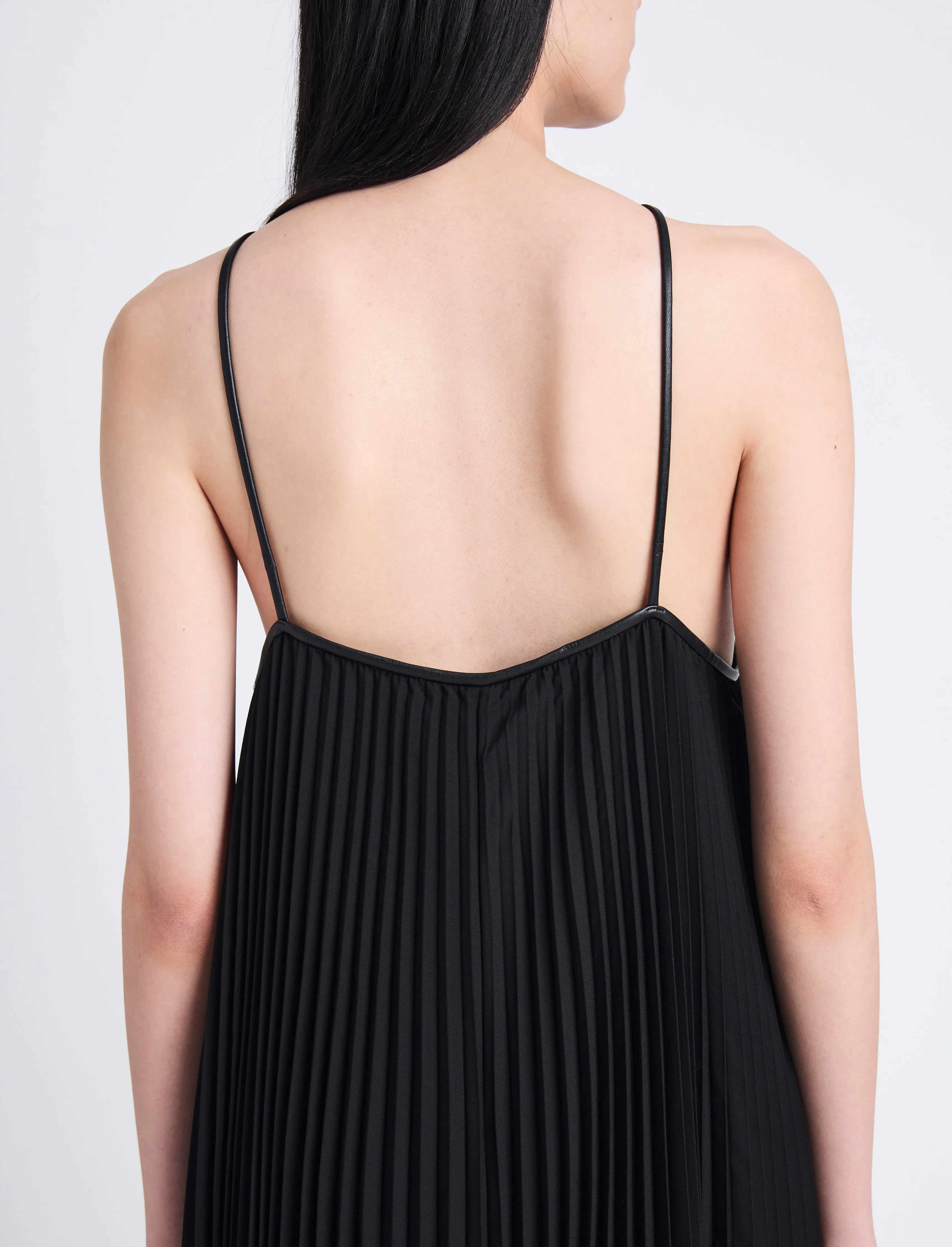Celeste Pleated Dress in Lightweight Crepe sold by Proenza Schouler product image thumbnail 5