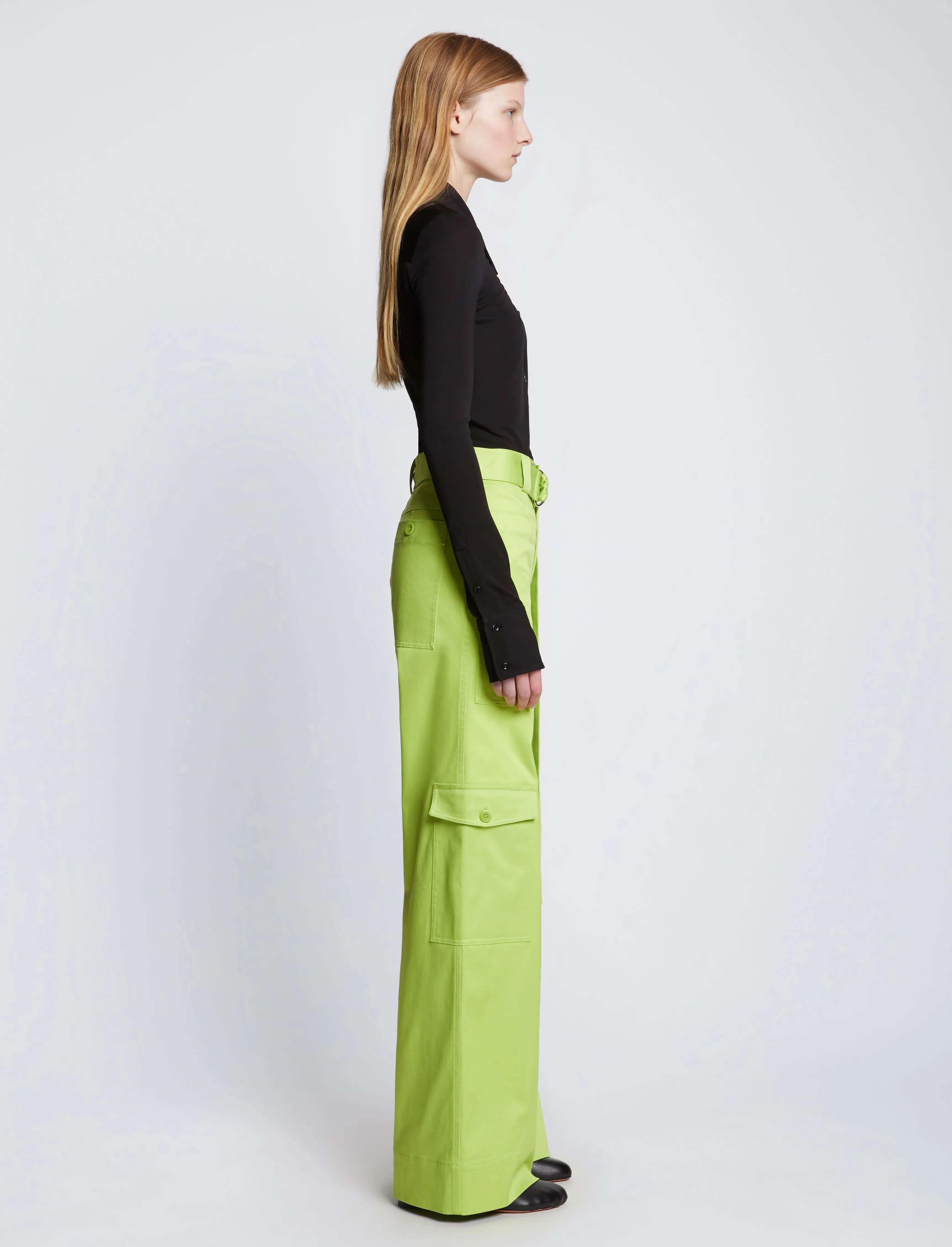 Long Sleeve Jersey Keyhole Top sold by Proenza Schouler product image thumbnail 4
