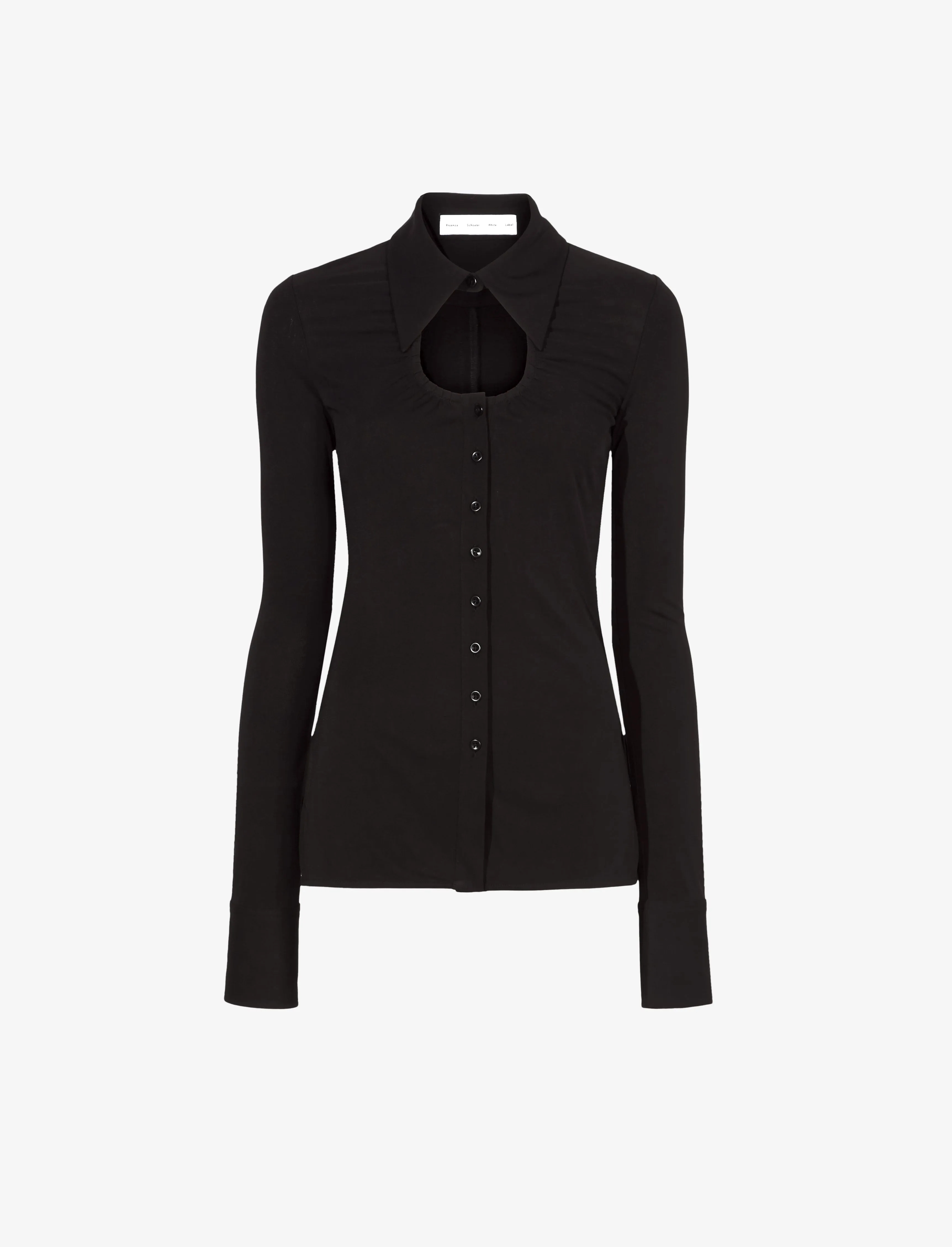 Long Sleeve Jersey Keyhole Top sold by Proenza Schouler