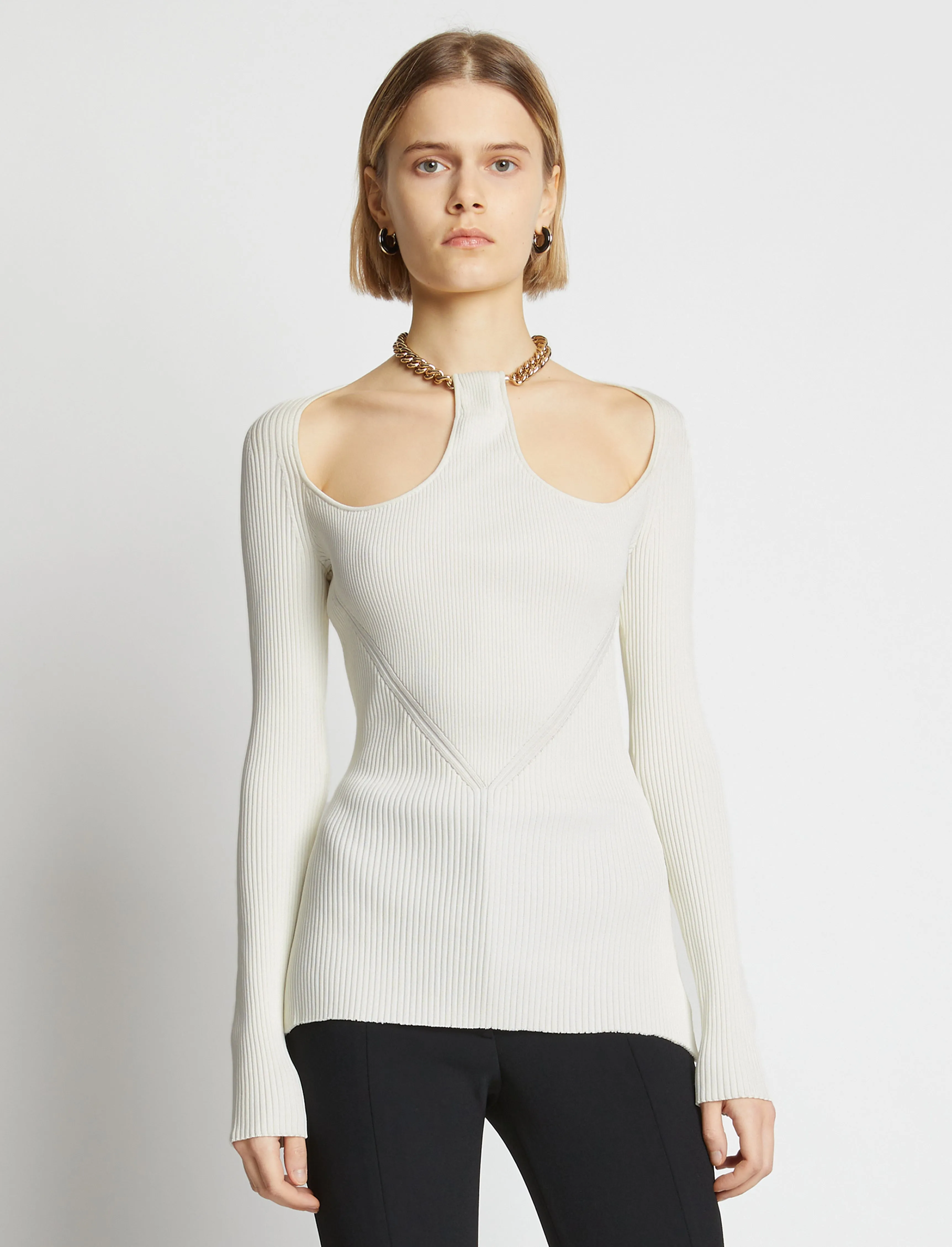 Chain Detail Viscose Knit Sweater sold by Proenza Schouler product image thumbnail 2