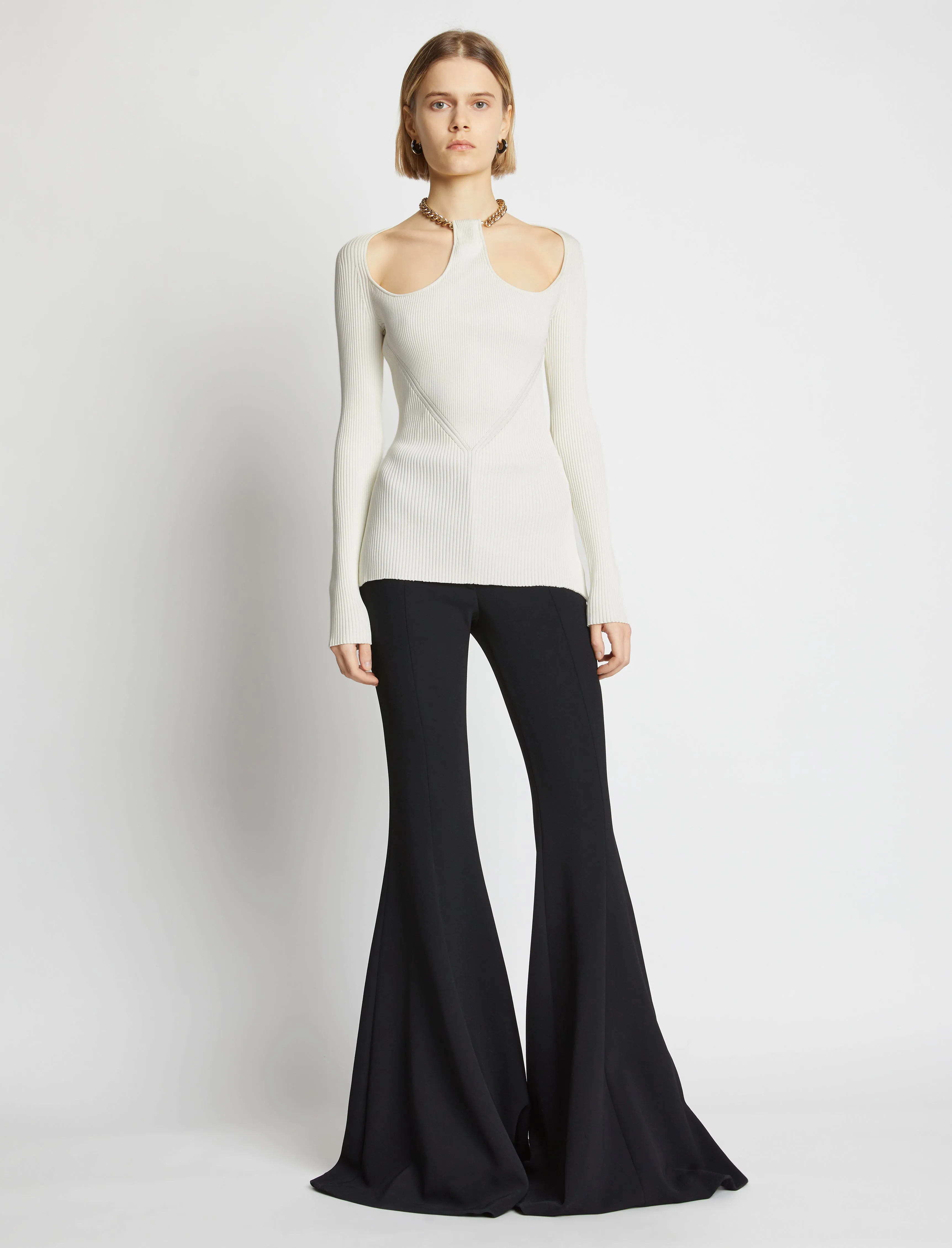 Chain Detail Viscose Knit Sweater sold by Proenza Schouler product image thumbnail 3