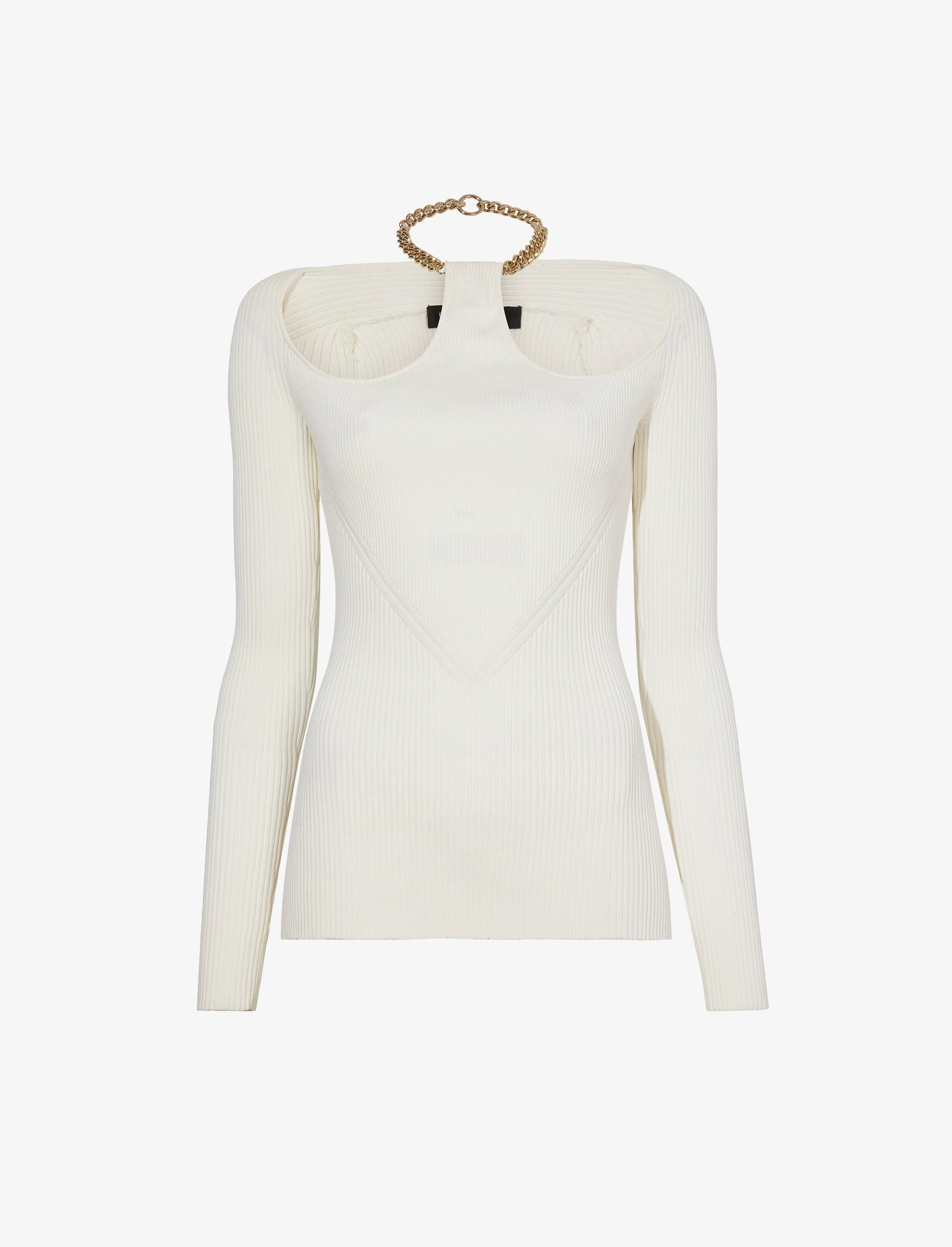 Chain Detail Viscose Knit Sweater sold by Proenza Schouler