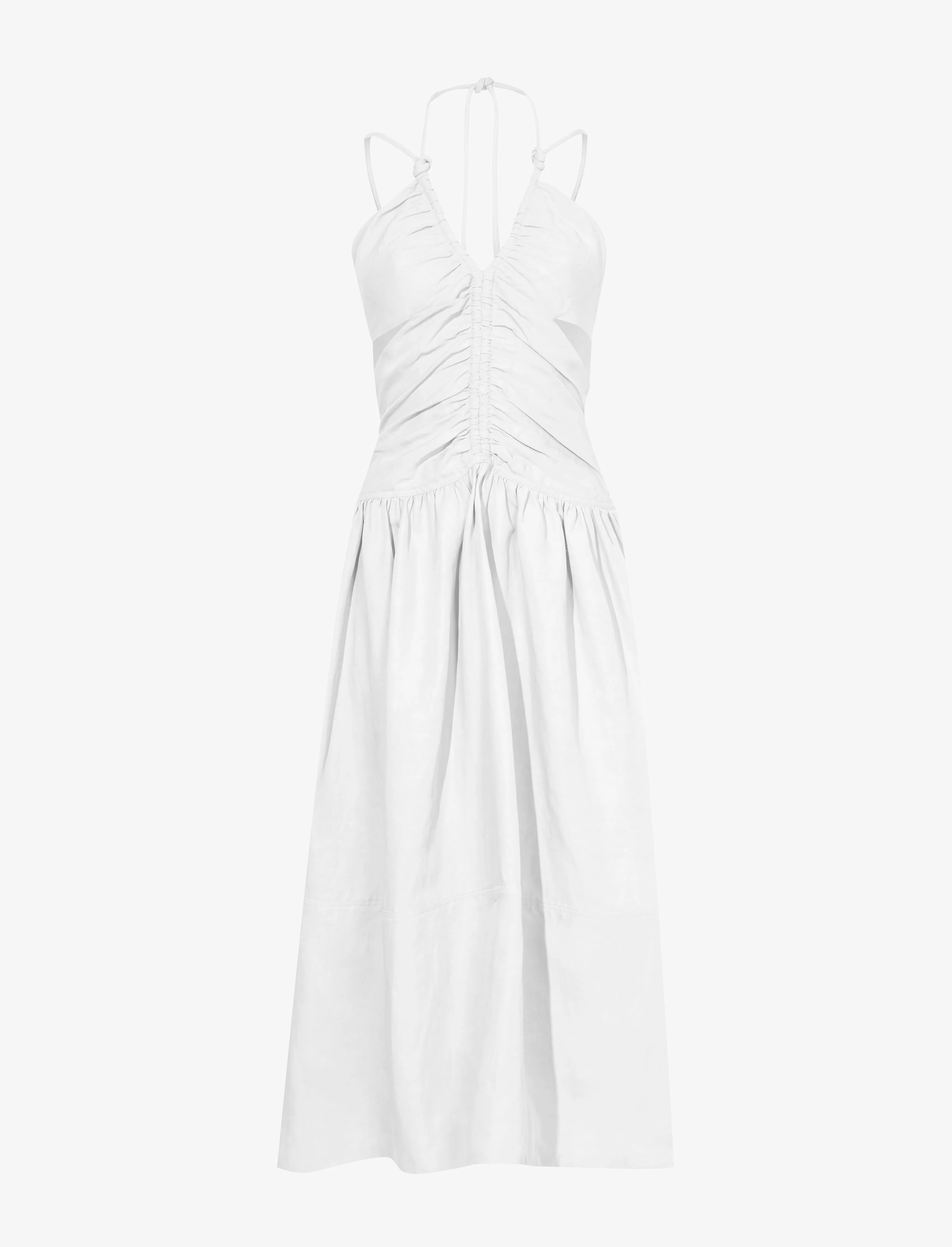 Viscose Linen Ruched Dress sold by Proenza Schouler