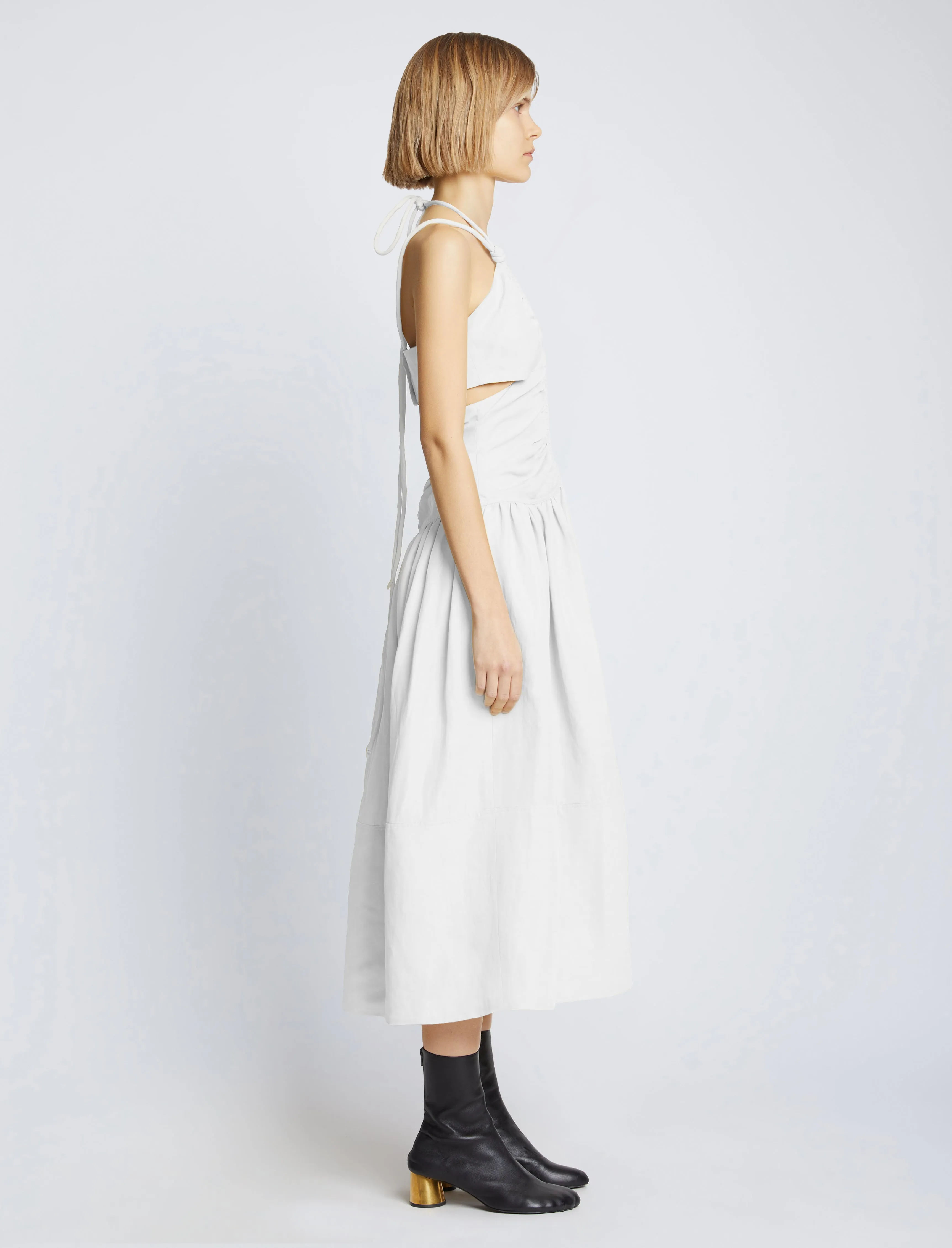 Viscose Linen Ruched Dress sold by Proenza Schouler product image thumbnail 3