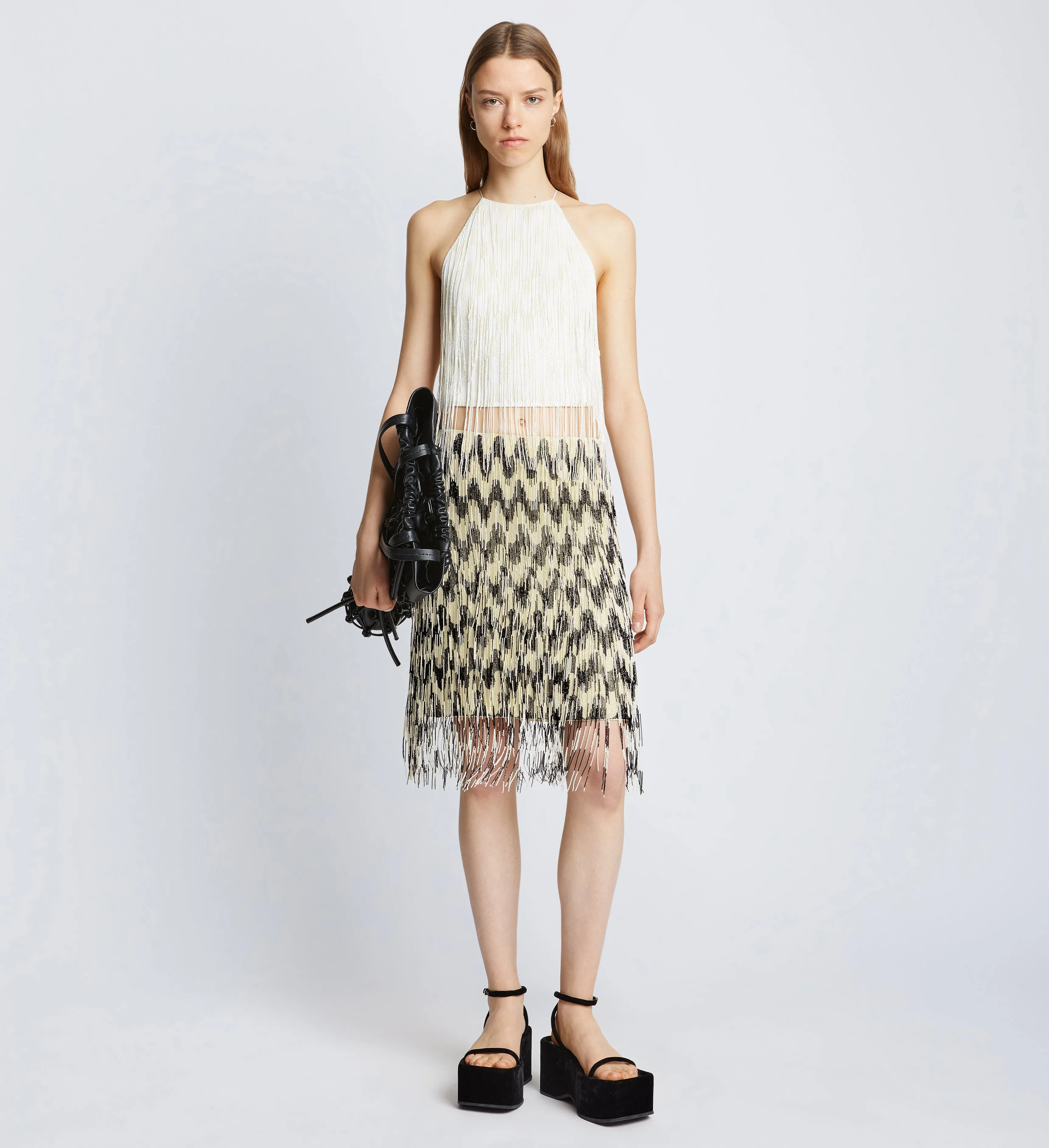 Graphic Beaded Fringe Embroidered Skirt sold by Proenza Schouler product image thumbnail 2