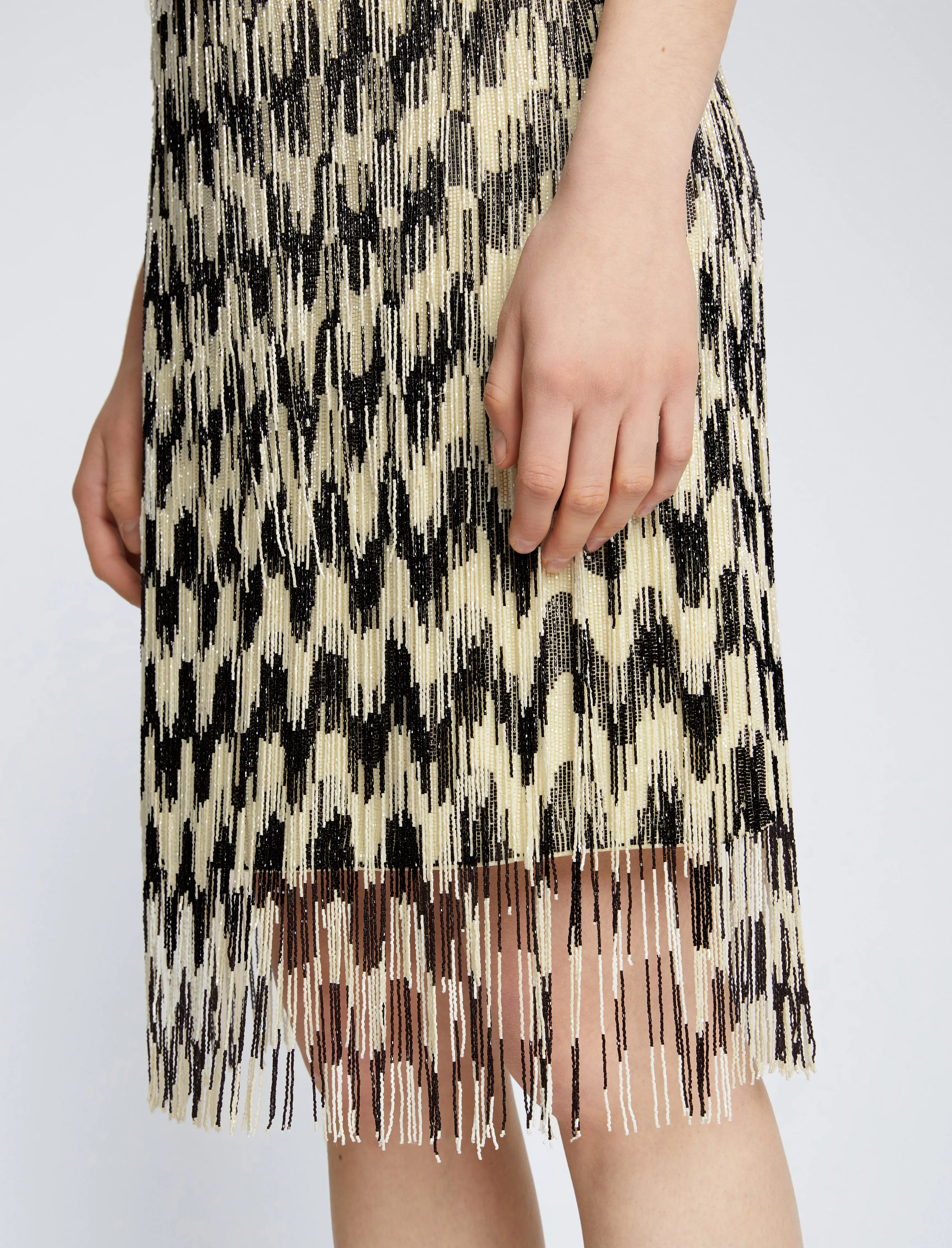 Graphic Beaded Fringe Embroidered Skirt sold by Proenza Schouler product image thumbnail 5