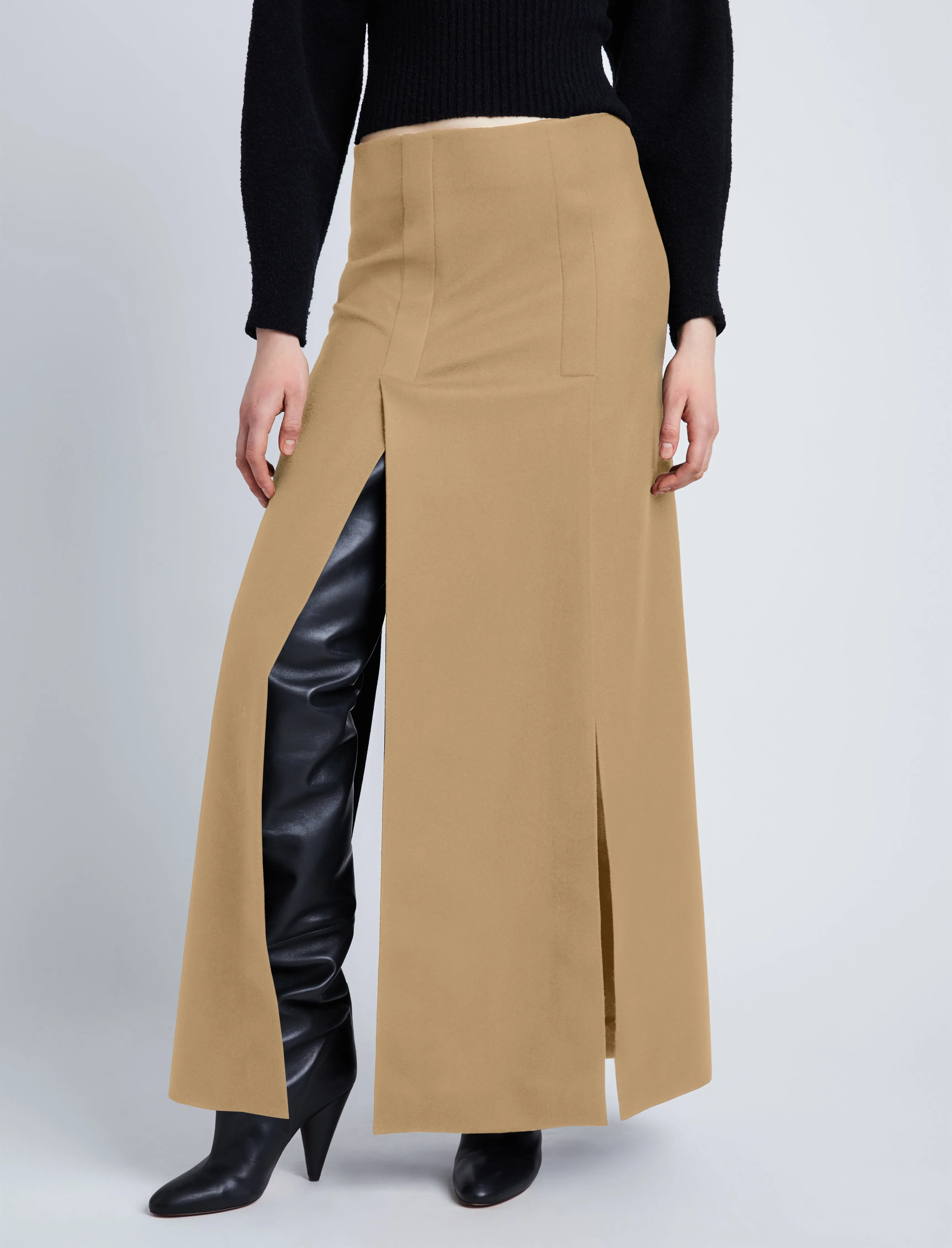 Wool Felt Slit Skirt sold by Proenza Schouler product image thumbnail 5