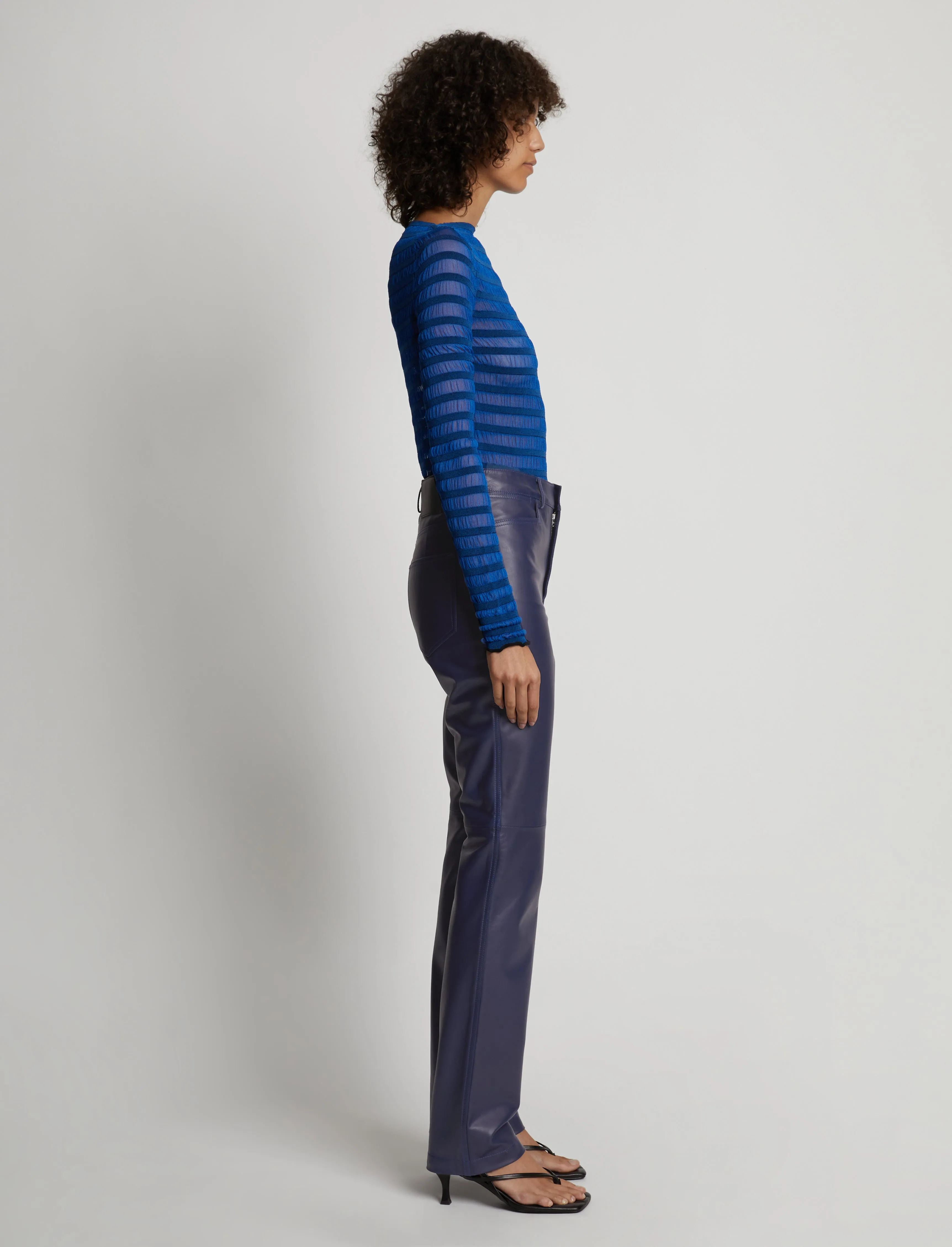 Leather Straight Pant sold by Proenza Schouler product image thumbnail 3